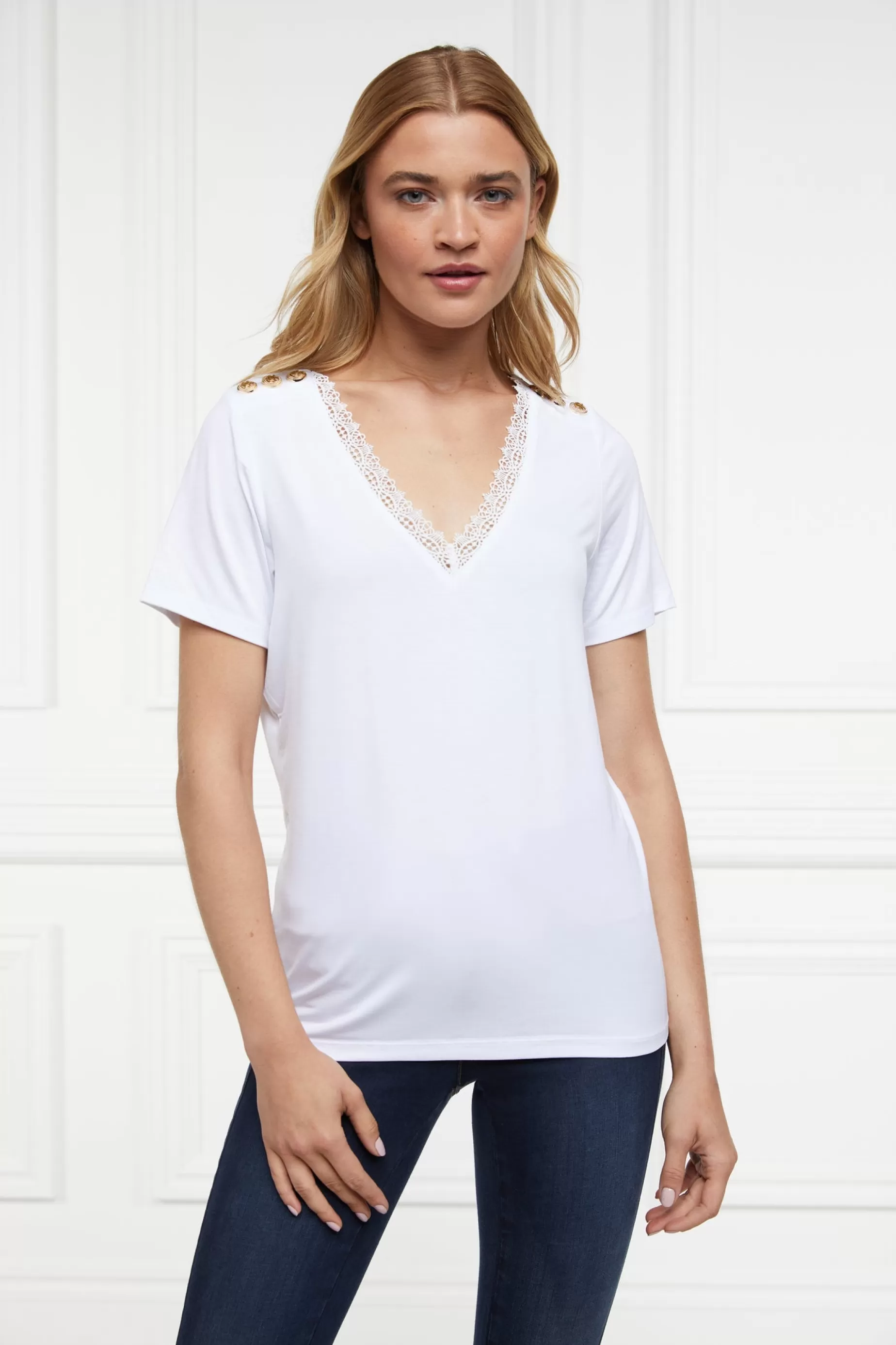 Holland Cooper Tees | Tops>Amelia Tee White