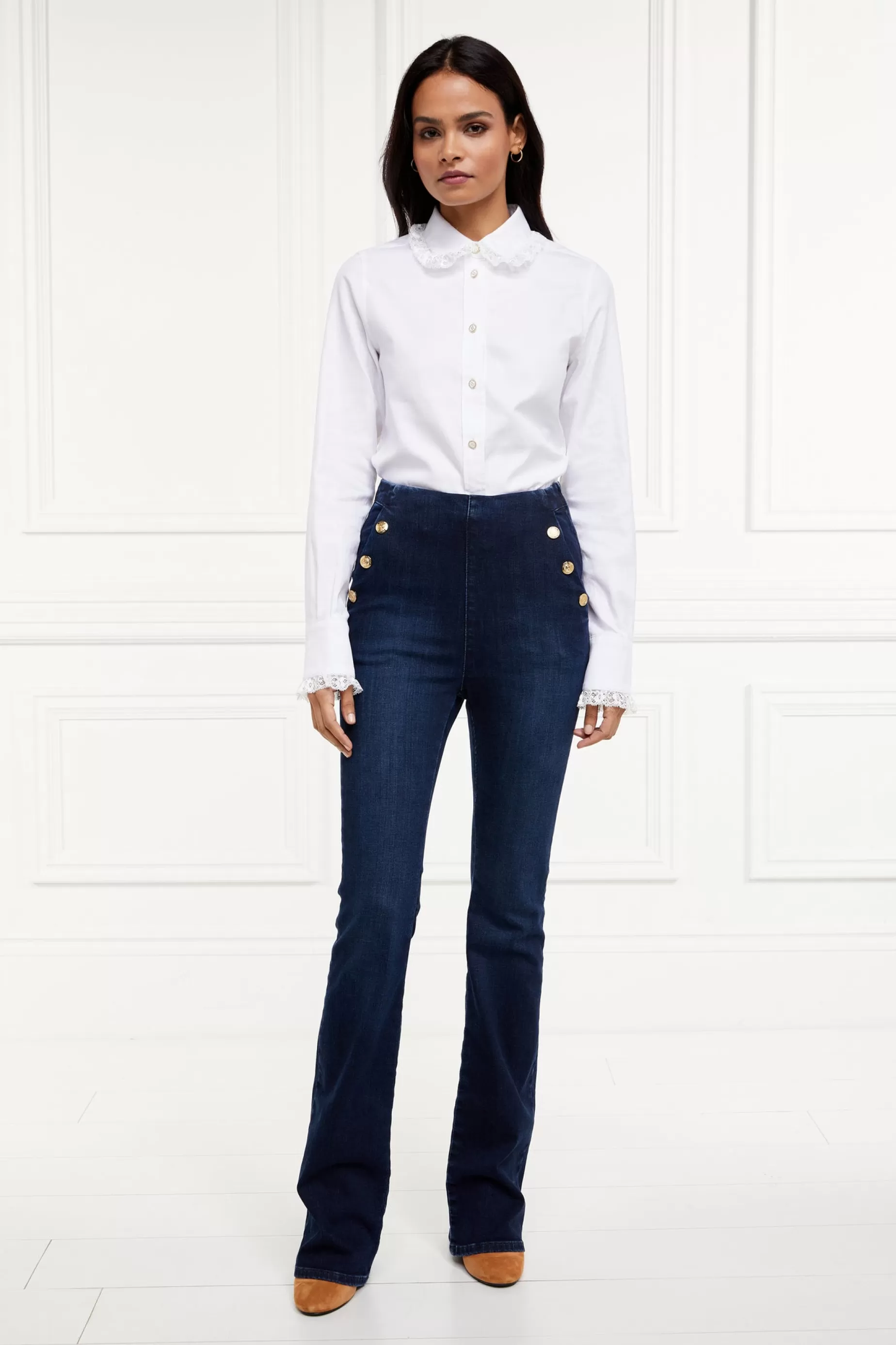 Holland Cooper Jeans | Wardrobe Staples>Amoria Flared Jean Deep Indigo