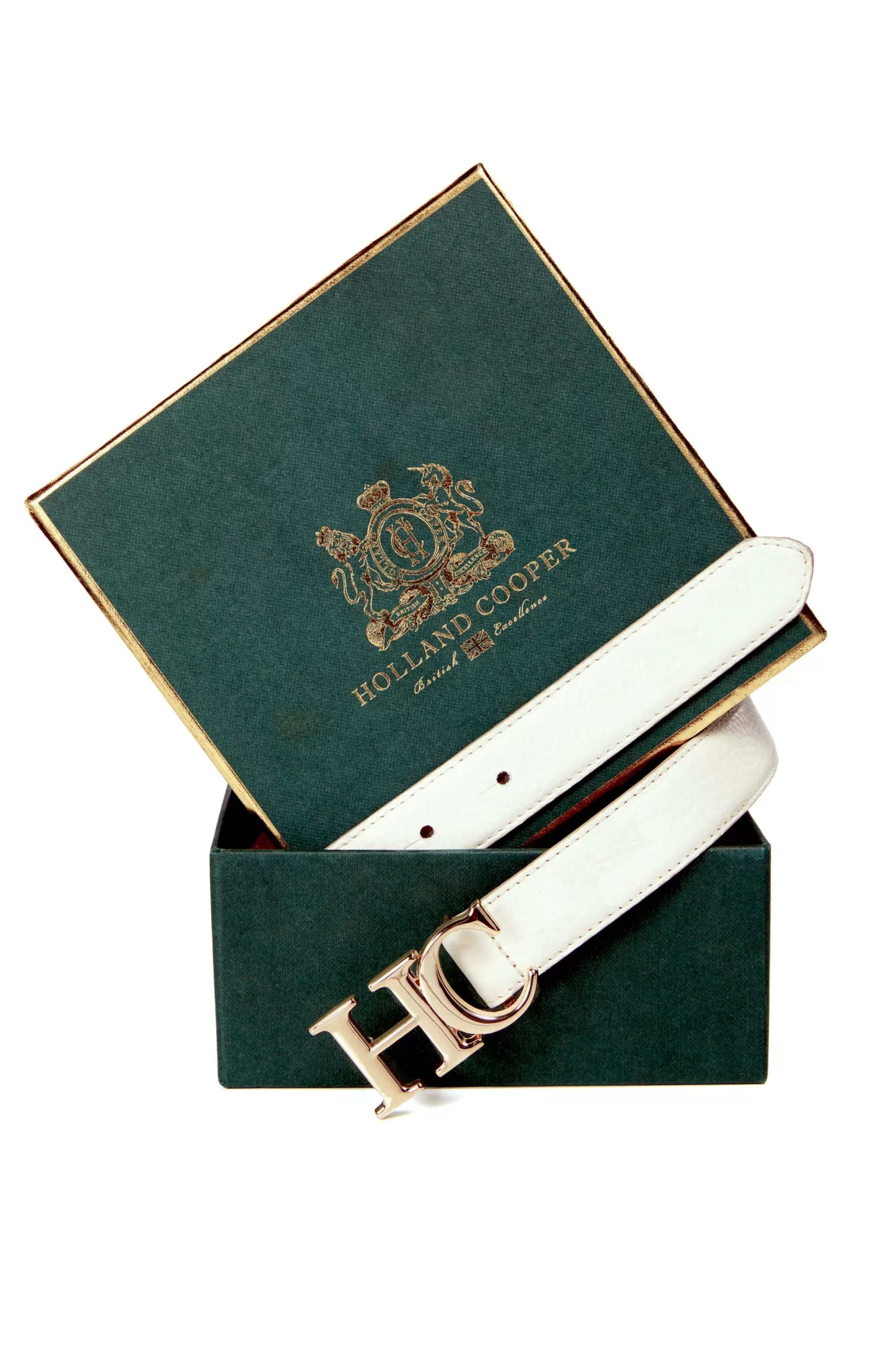 Holland Cooper The Perfect Gesture | Accessories>Atelier Slim Logo Belt Off White