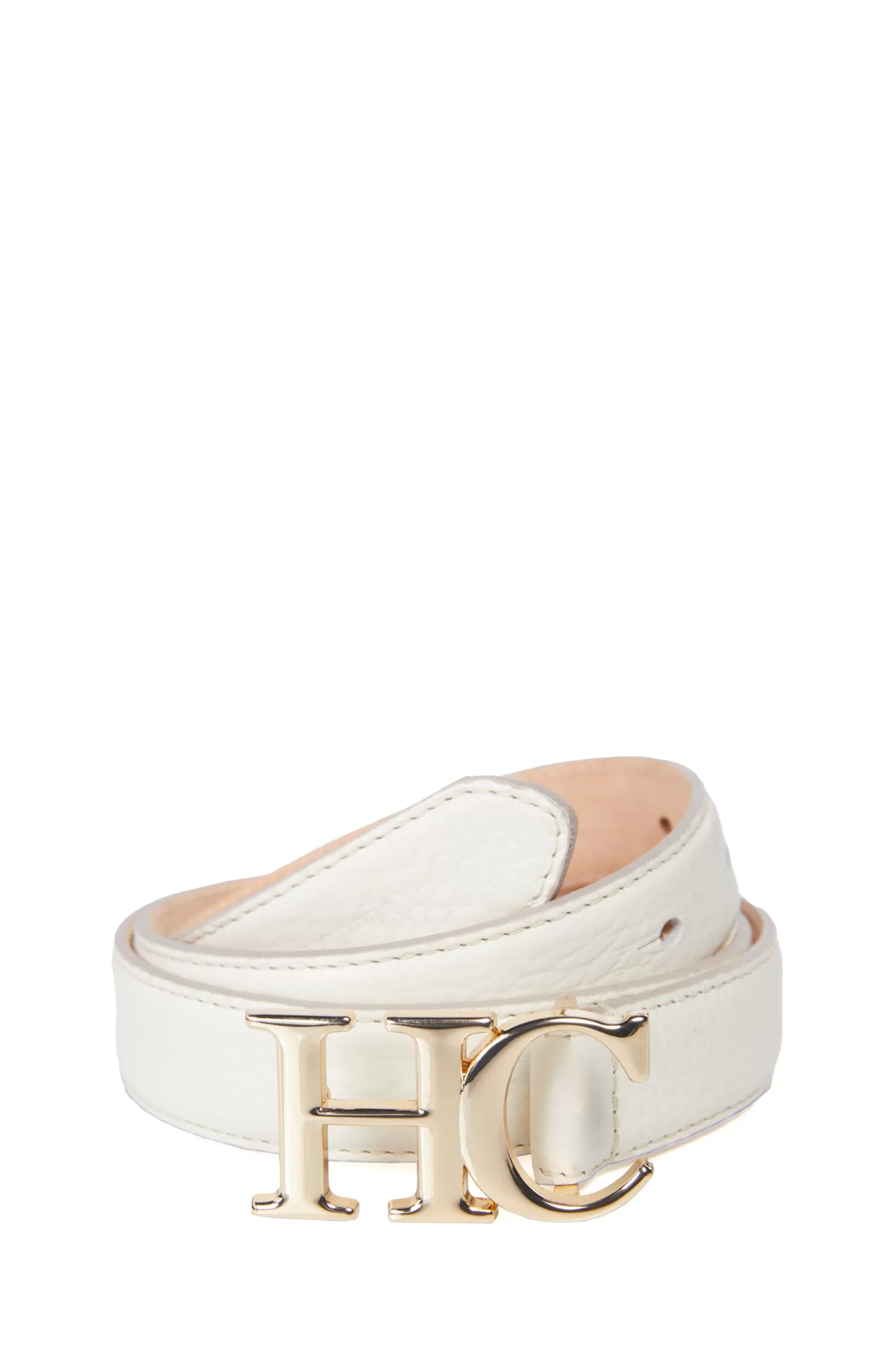 Holland Cooper The Perfect Gesture | Accessories>Atelier Slim Logo Belt Off White