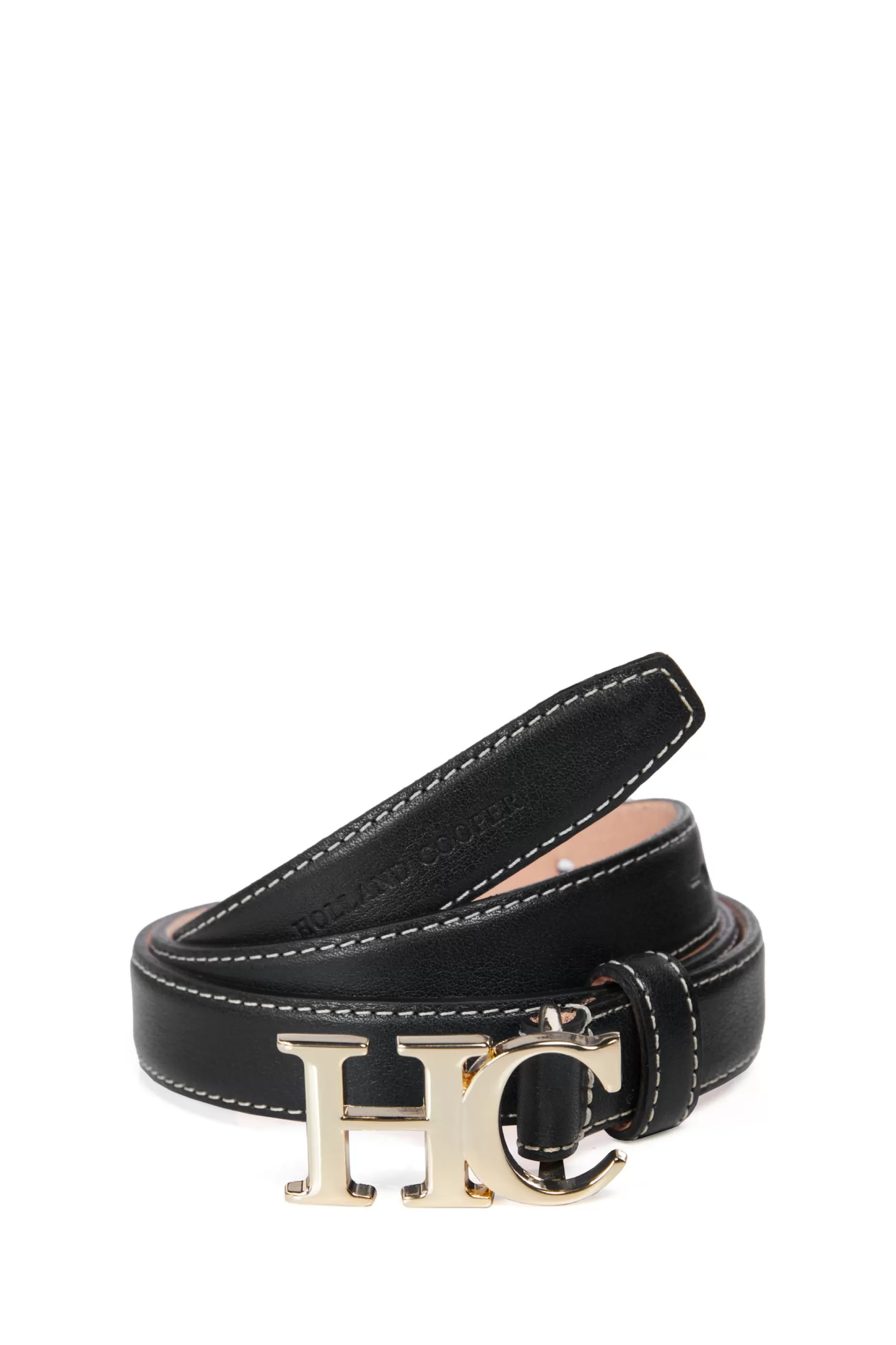 Holland Cooper Belts | Belts>Atelier Ultra Slim Belt Black Contast