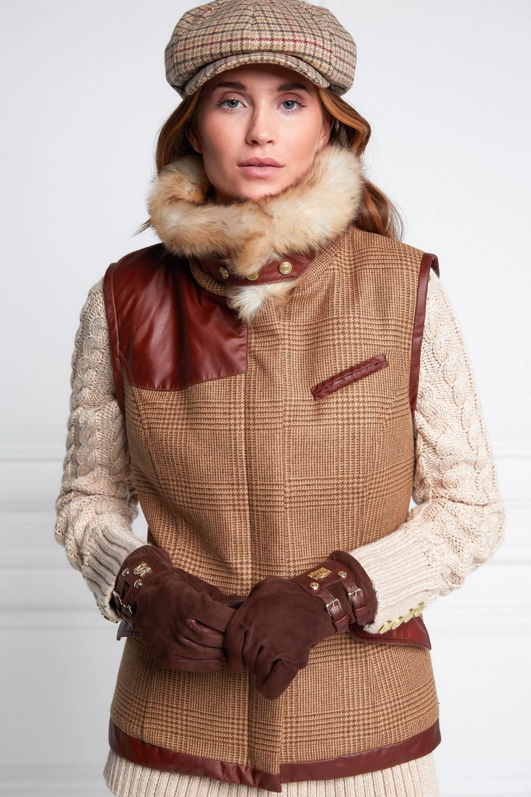 Holland Cooper Gilets | Country Collection>Aviator Gilet Tawny