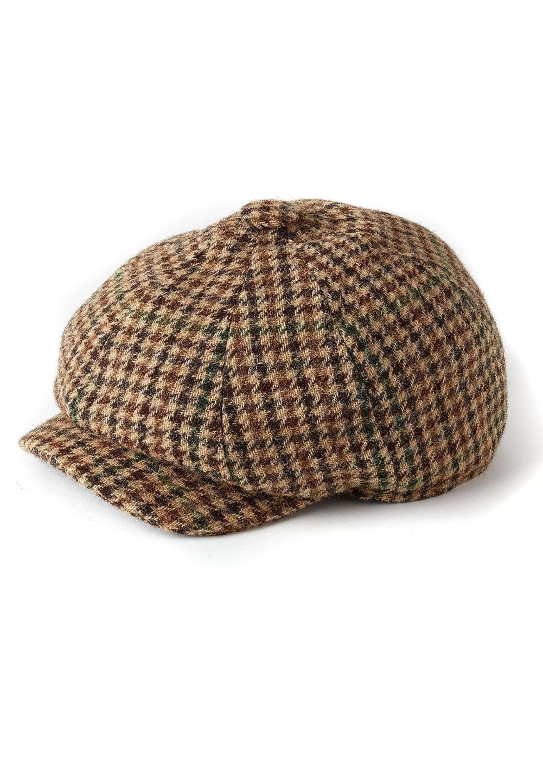 Holland Cooper Gifts For Him | Baker Boys>Baker Boy Cap Hailes Green Tweed