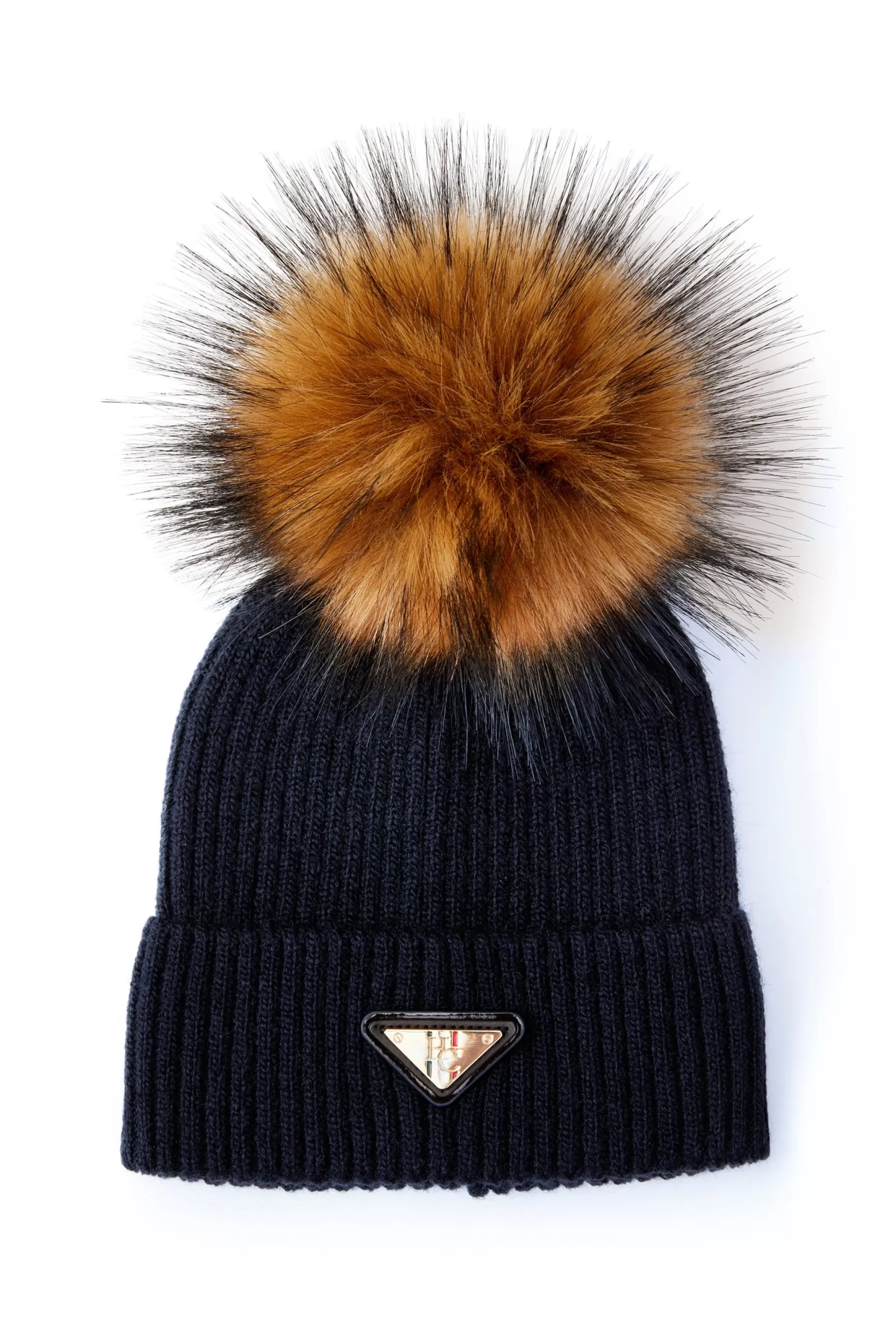 Holland Cooper Headwear | Shop By Product>Burghley Bobble Hat Ink Navy