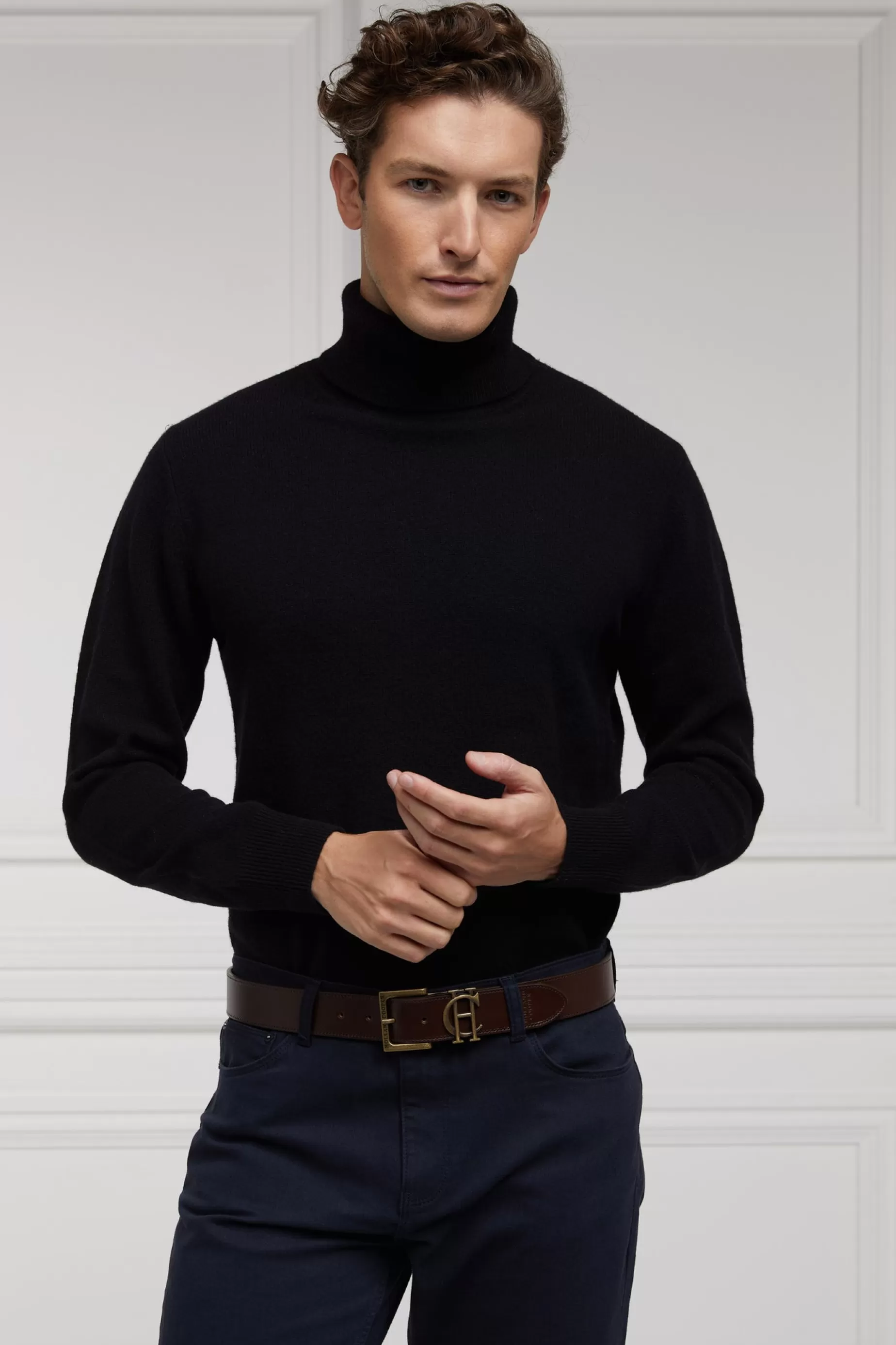 Holland Cooper Knitwear | Shop By Product>Byron Roll Neck Knit Black