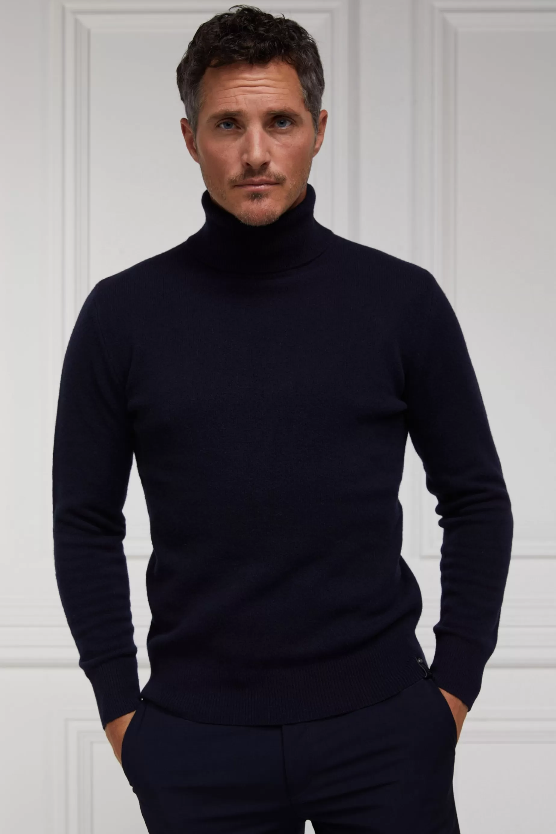 Holland Cooper Shop By Product | Wardrobe Staples>Byron Roll Neck Knit Navy