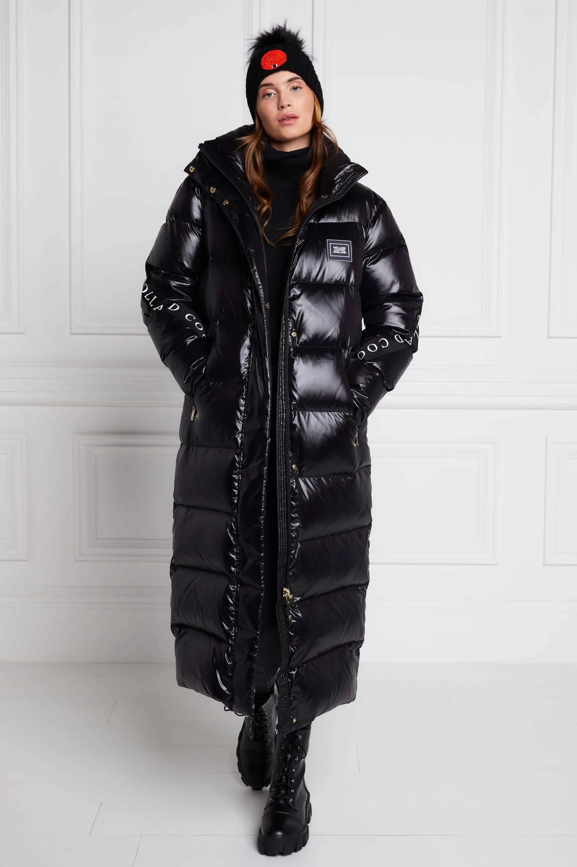 Holland Cooper Coats>Camden Longline Coat Black