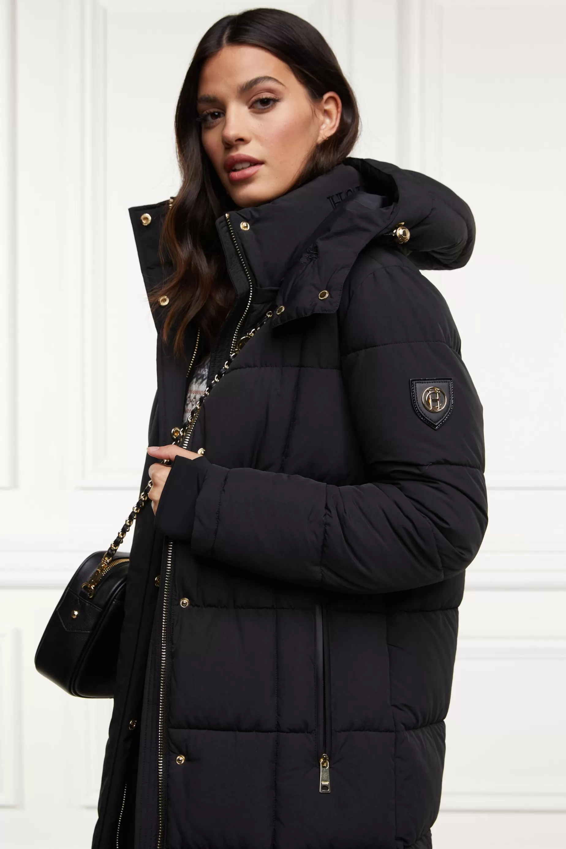 Holland Cooper Gifts For Her | Coats>Carrington Longline Coat Black