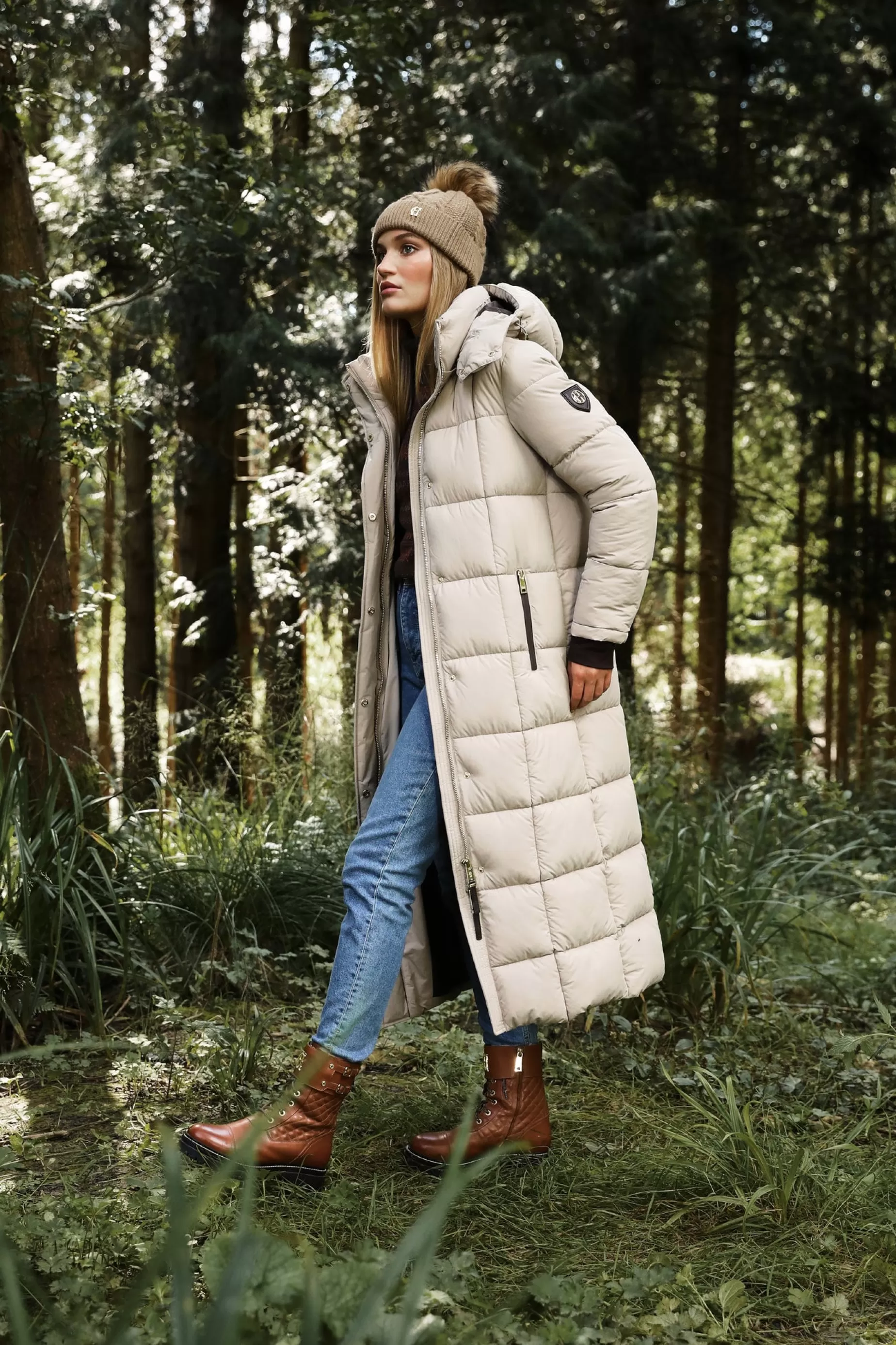 Holland Cooper Coats | Country Collection>Carrington Longline Coat Stone