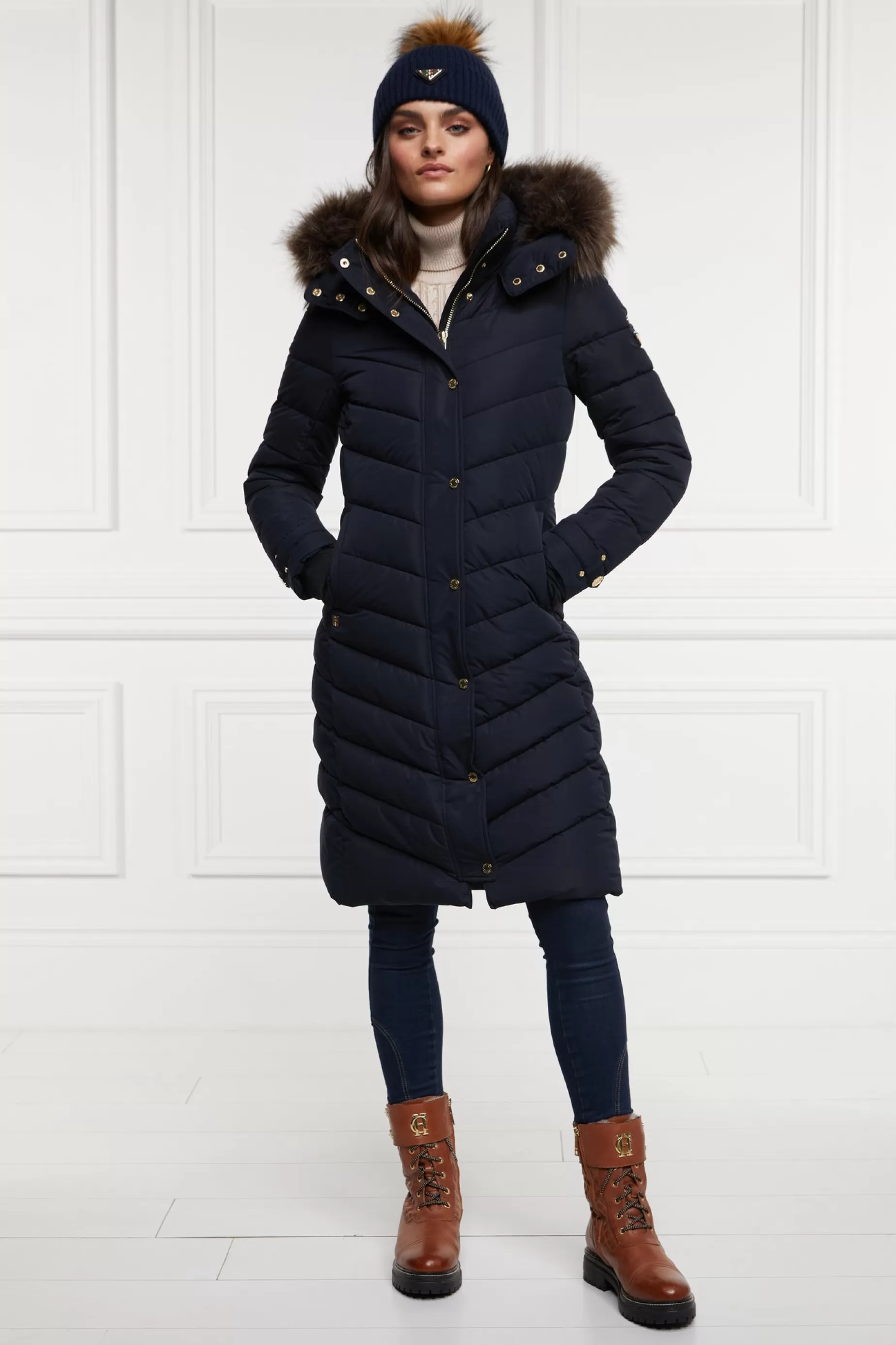 Holland Cooper Coats | The Wet Weather Edit>Chamonix Coat Ink Navy