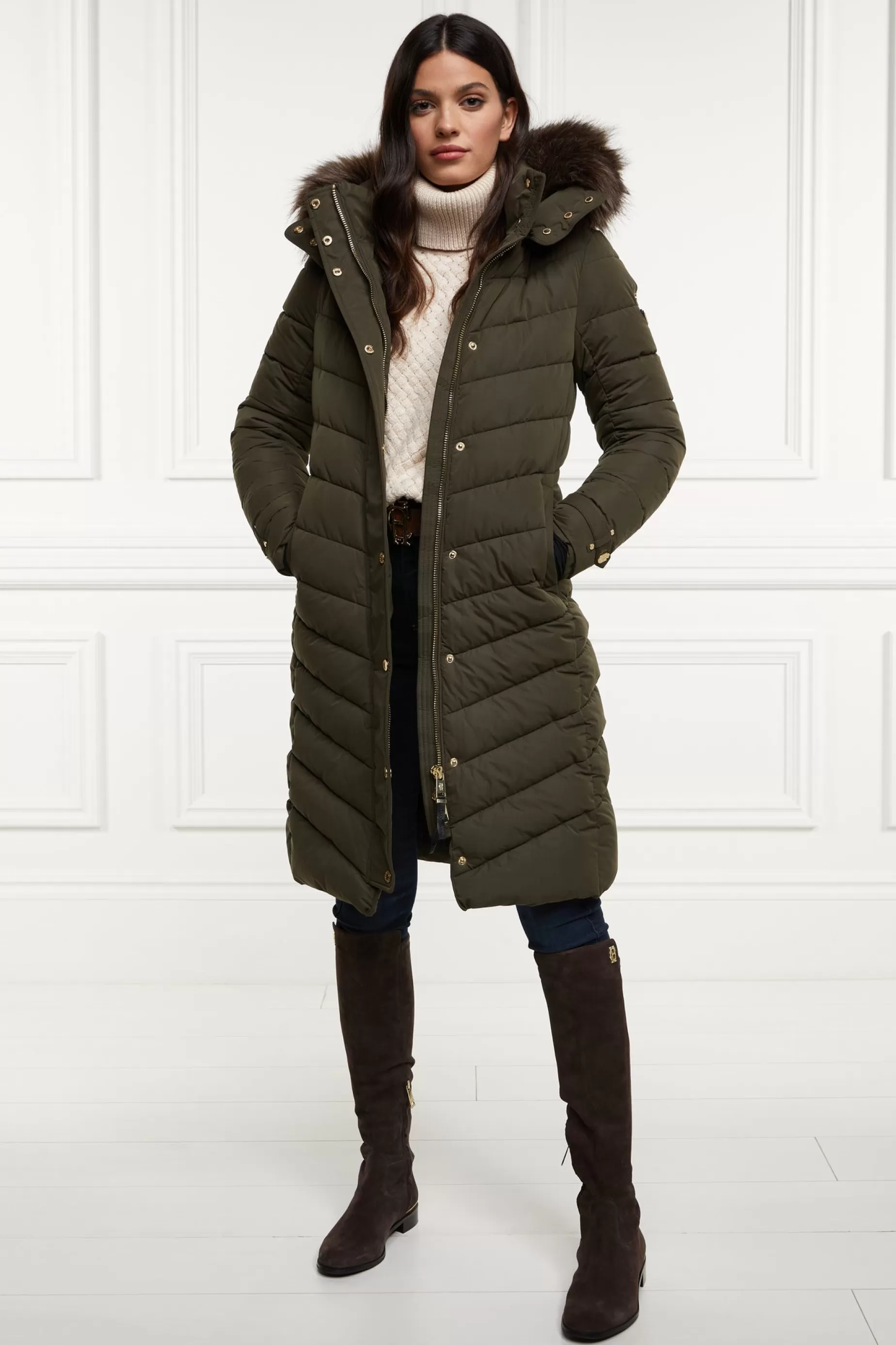 Holland Cooper Coats | The Wet Weather Edit>Chamonix Coat Khaki