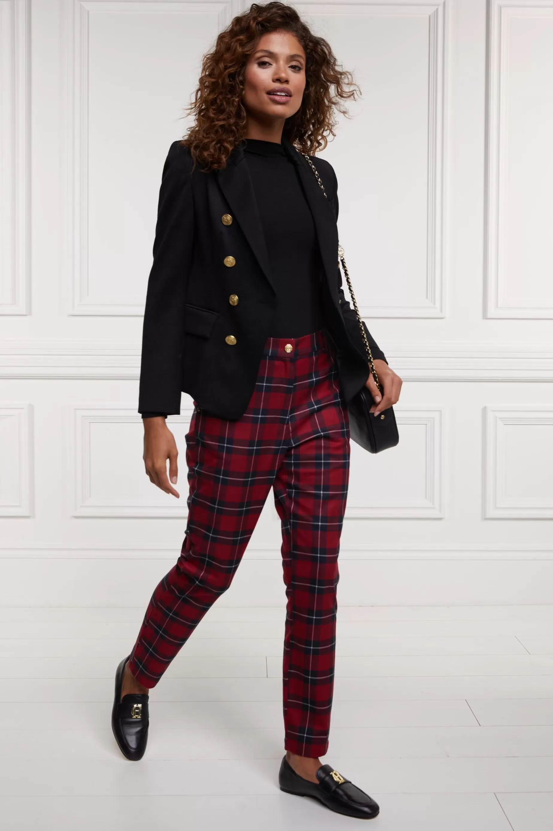 Holland Cooper Trousers>Charlton Trousers Red Tartan