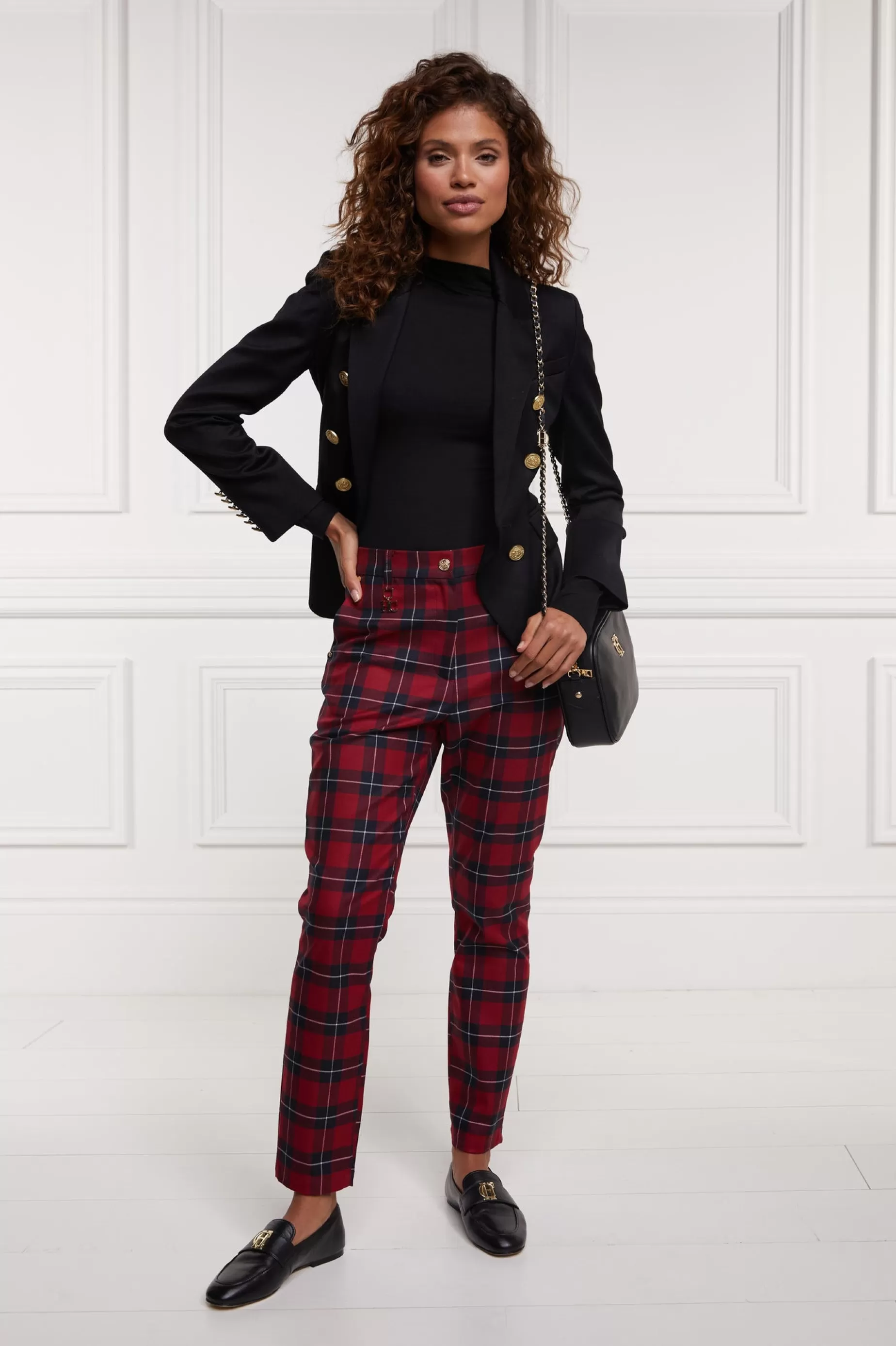 Holland Cooper Trousers>Charlton Trousers Red Tartan