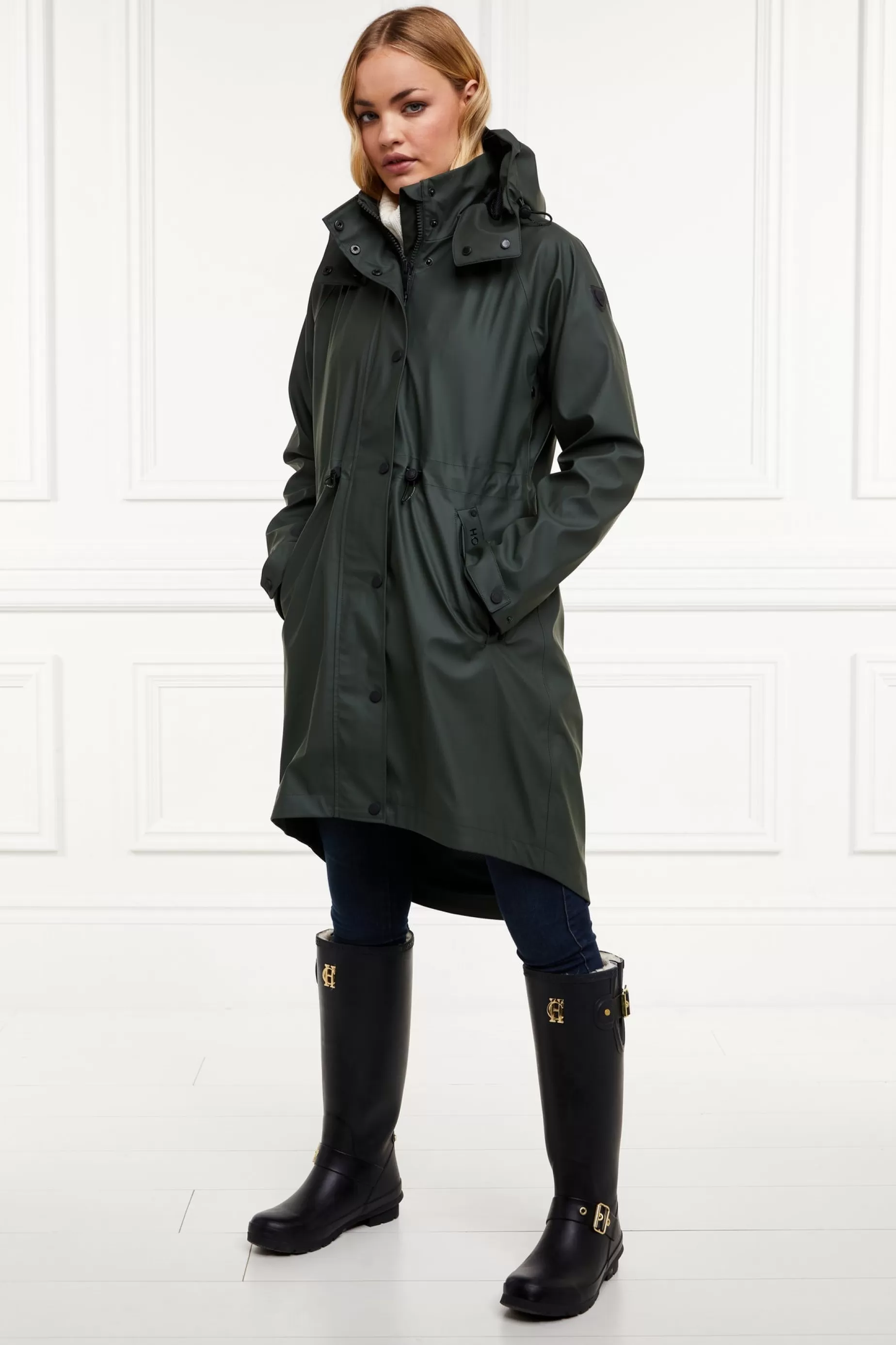 Holland Cooper Jackets | At The Stables>Chartwell Rain Parka Evergreen