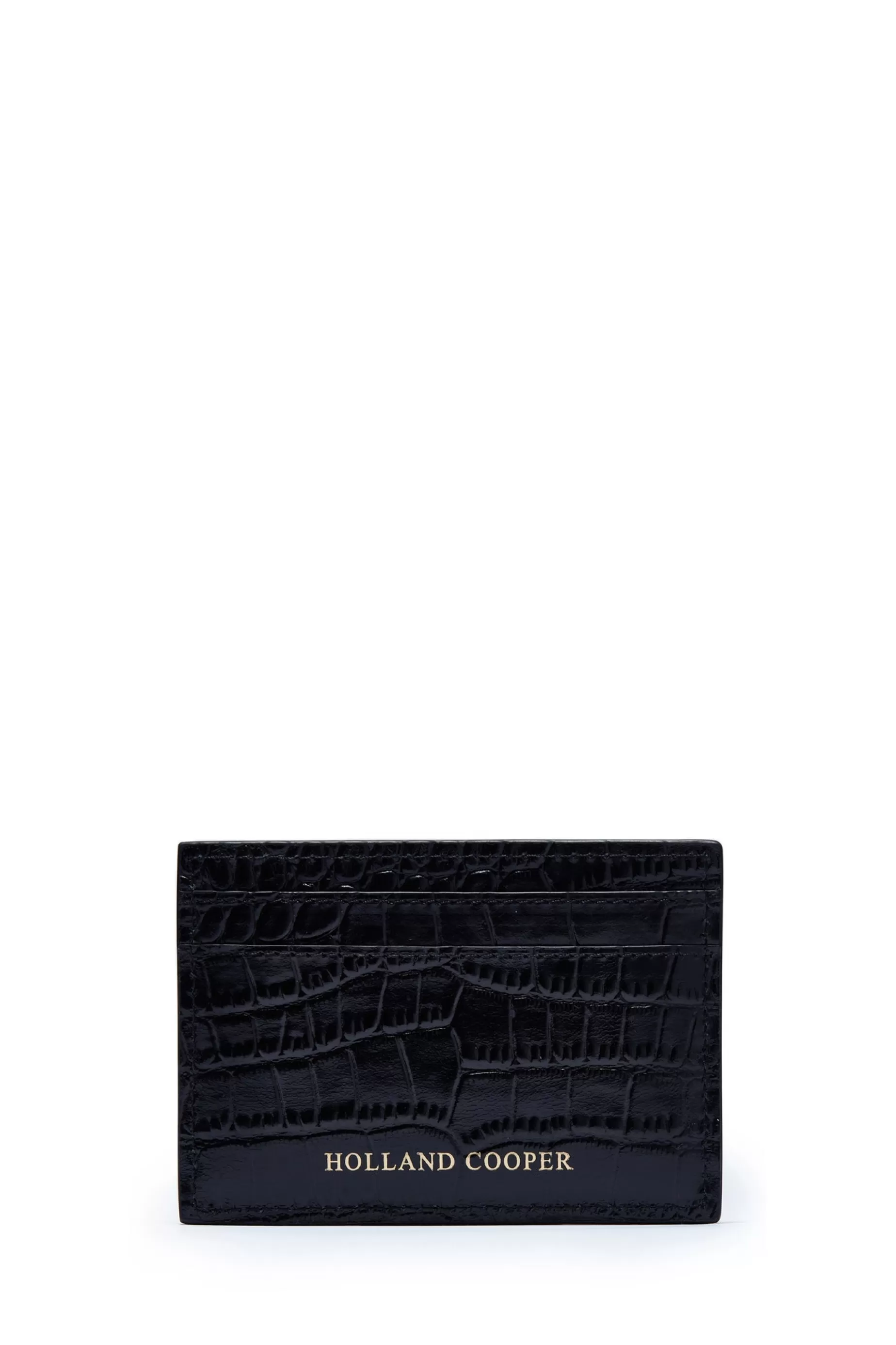 Holland Cooper The Perfect Gesture | Gifts For Him>Chelsea Card Holder Black Croc