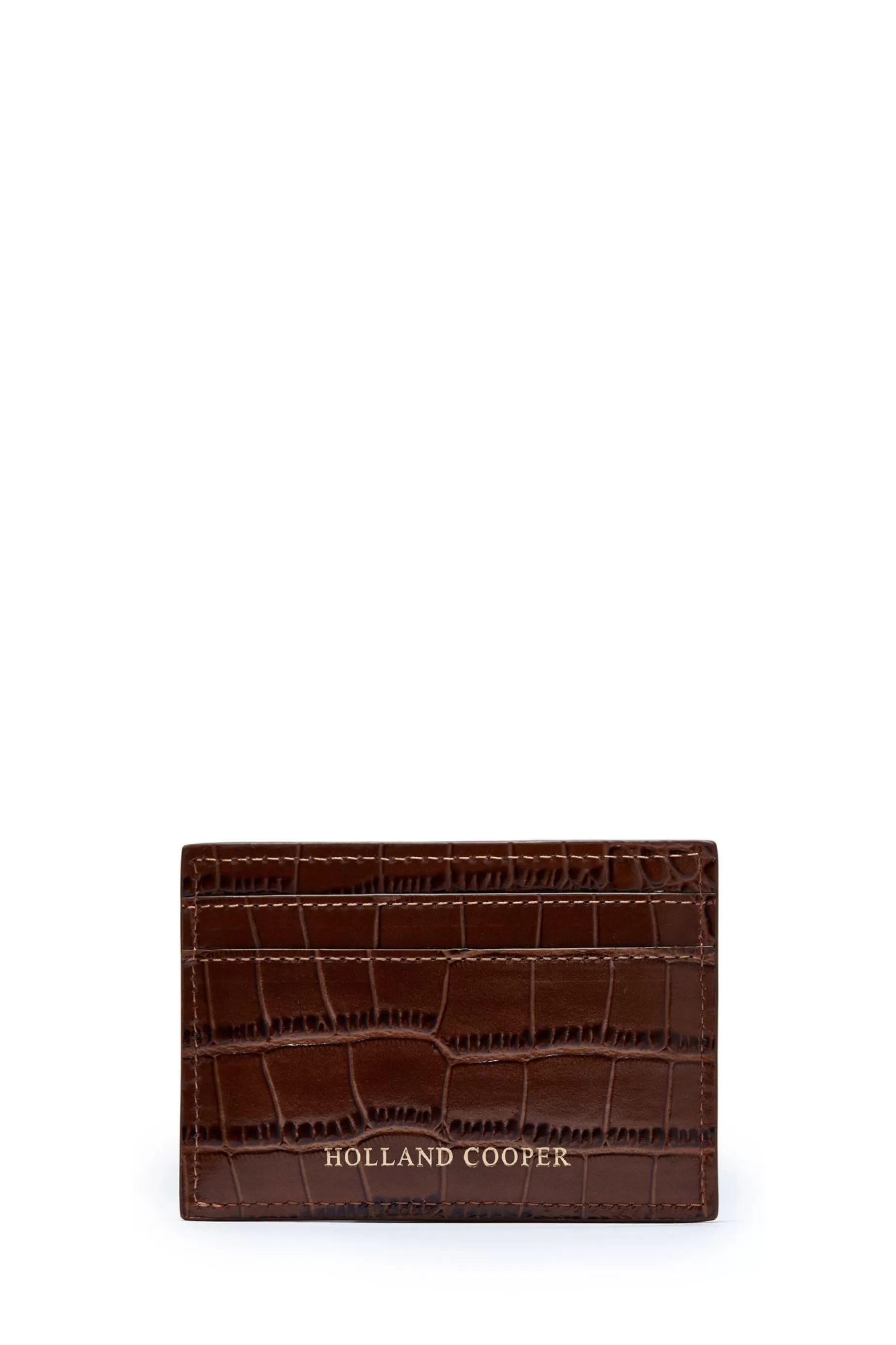 Holland Cooper The Perfect Gesture | Gifts For Him>Chelsea Card Holder Tan Croc