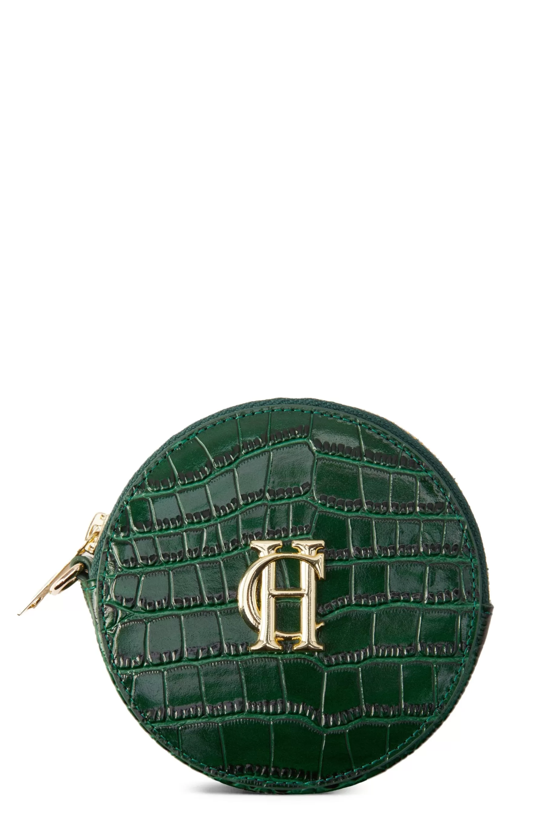 Holland Cooper Small Leather Goods | Small Leather Goods>Chelsea Coin Purse Emerald Croc