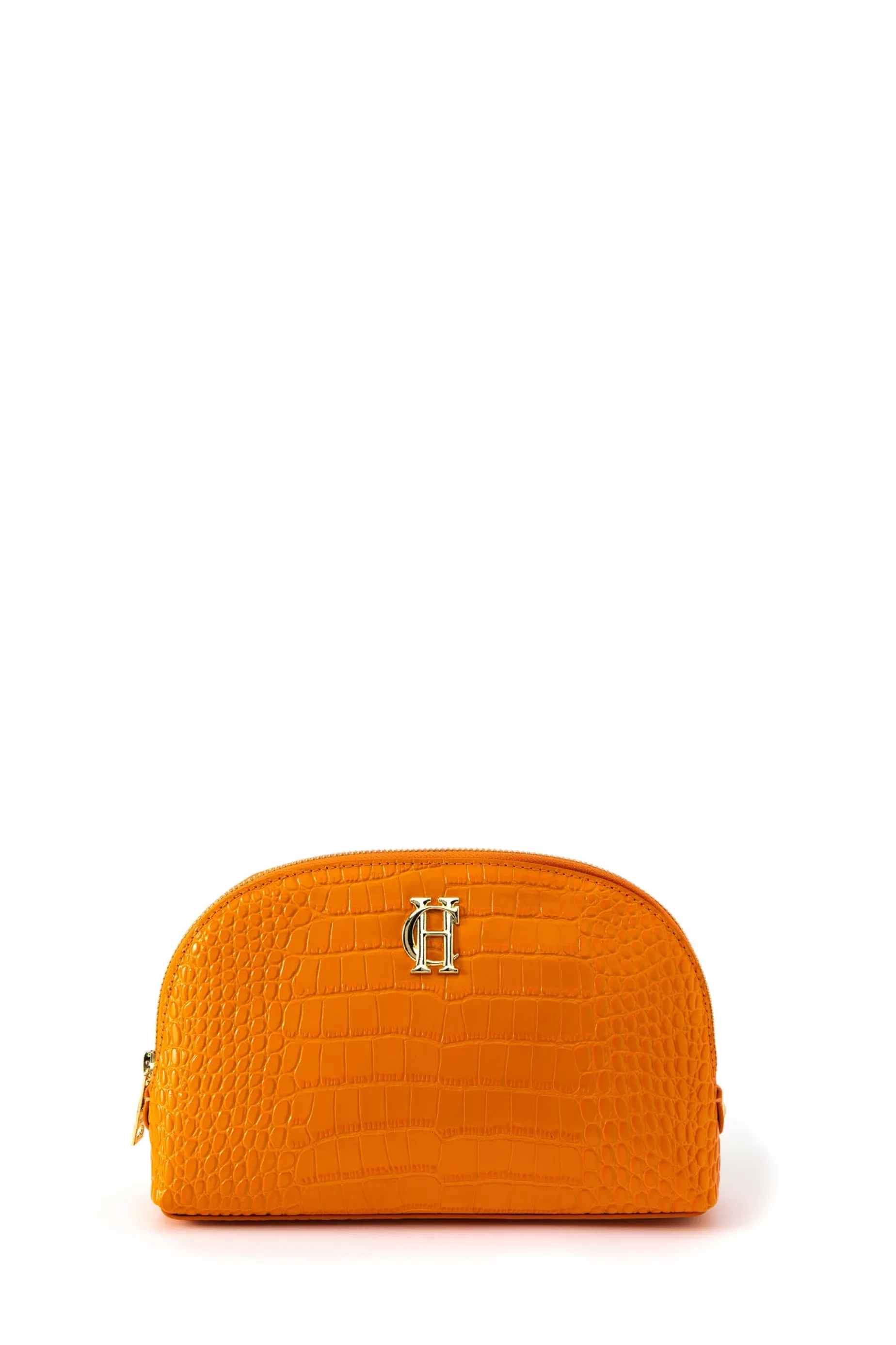 Holland Cooper Holdalls & Travel Bags | Kit Bags & Holdalls>Chelsea Makeup Bag Orange Croc