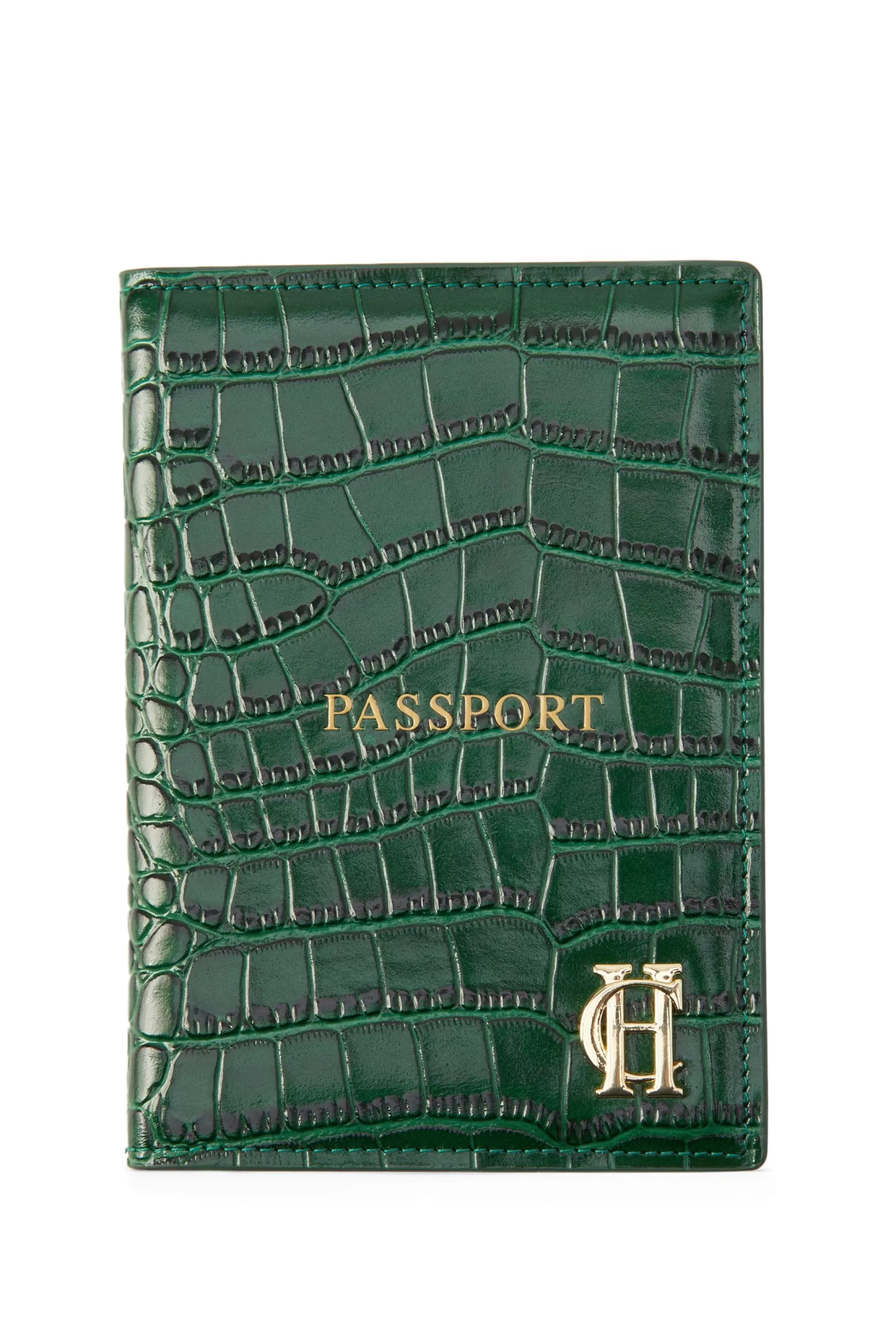 Holland Cooper The Perfect Gesture | Gifts For Him>Chelsea Passport Holder Emerald Croc