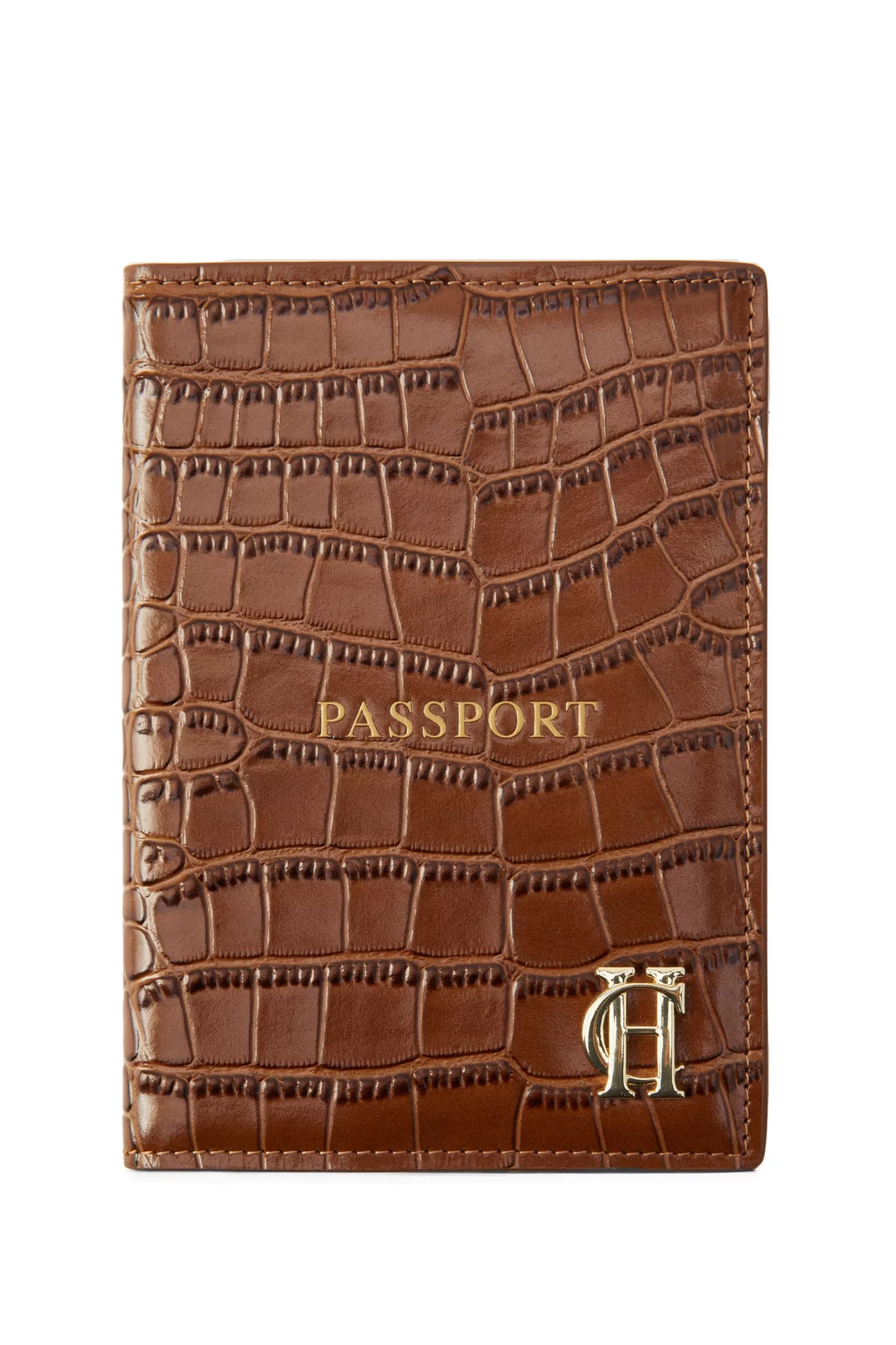 Holland Cooper The Perfect Gesture | Gifts For Him>Chelsea Passport Holder Tan Croc