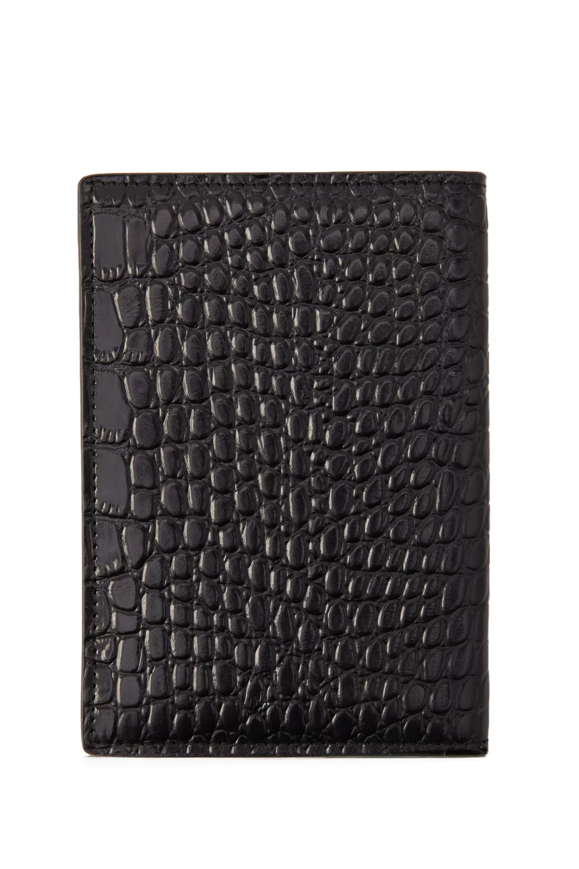 Holland Cooper Gifts For Him | Wardrobe Staples>Chelsea Passport Holder Black Croc