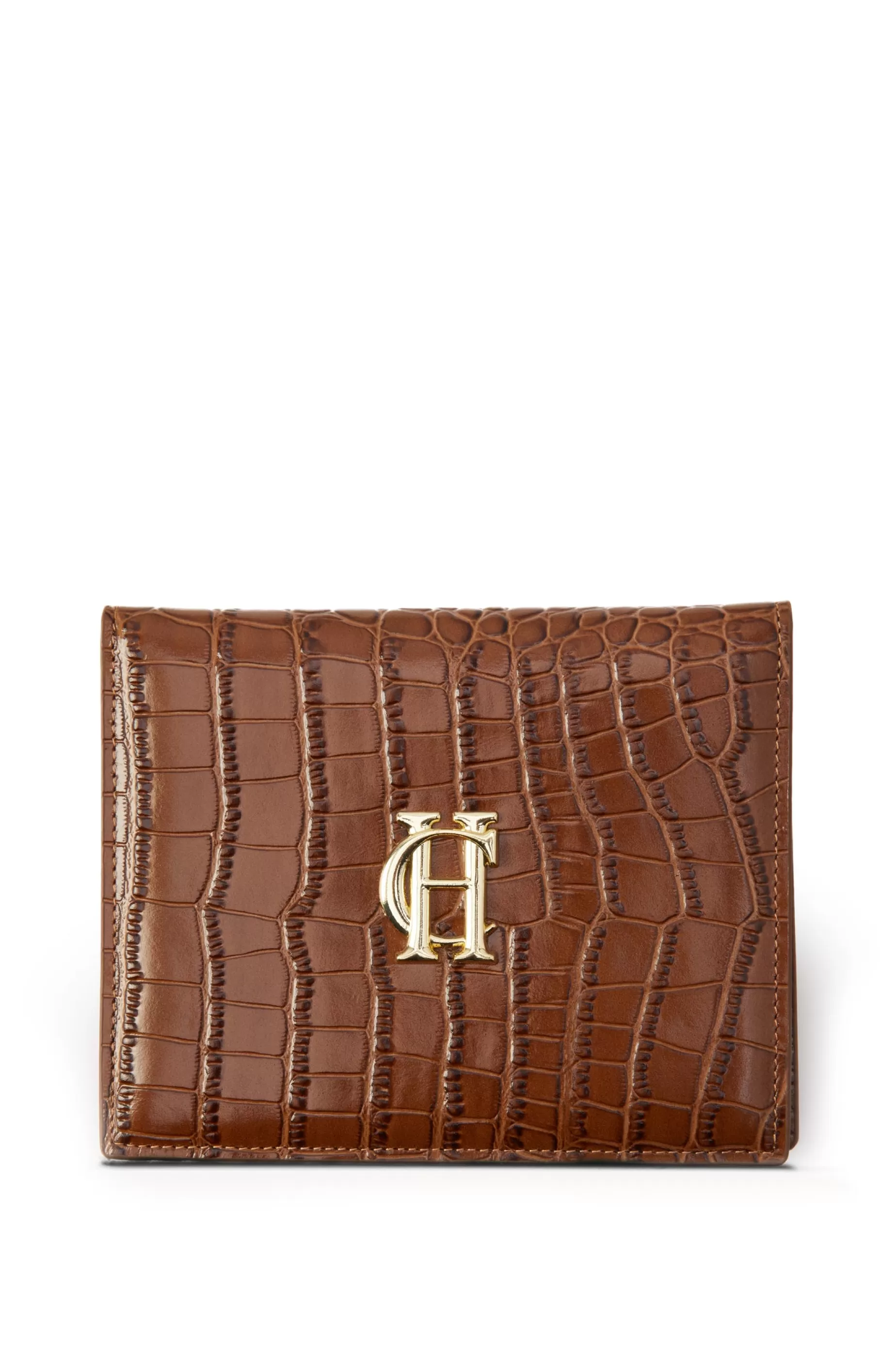 Holland Cooper The Perfect Gesture | Gifts For Him>Chelsea Wallet Tan Croc