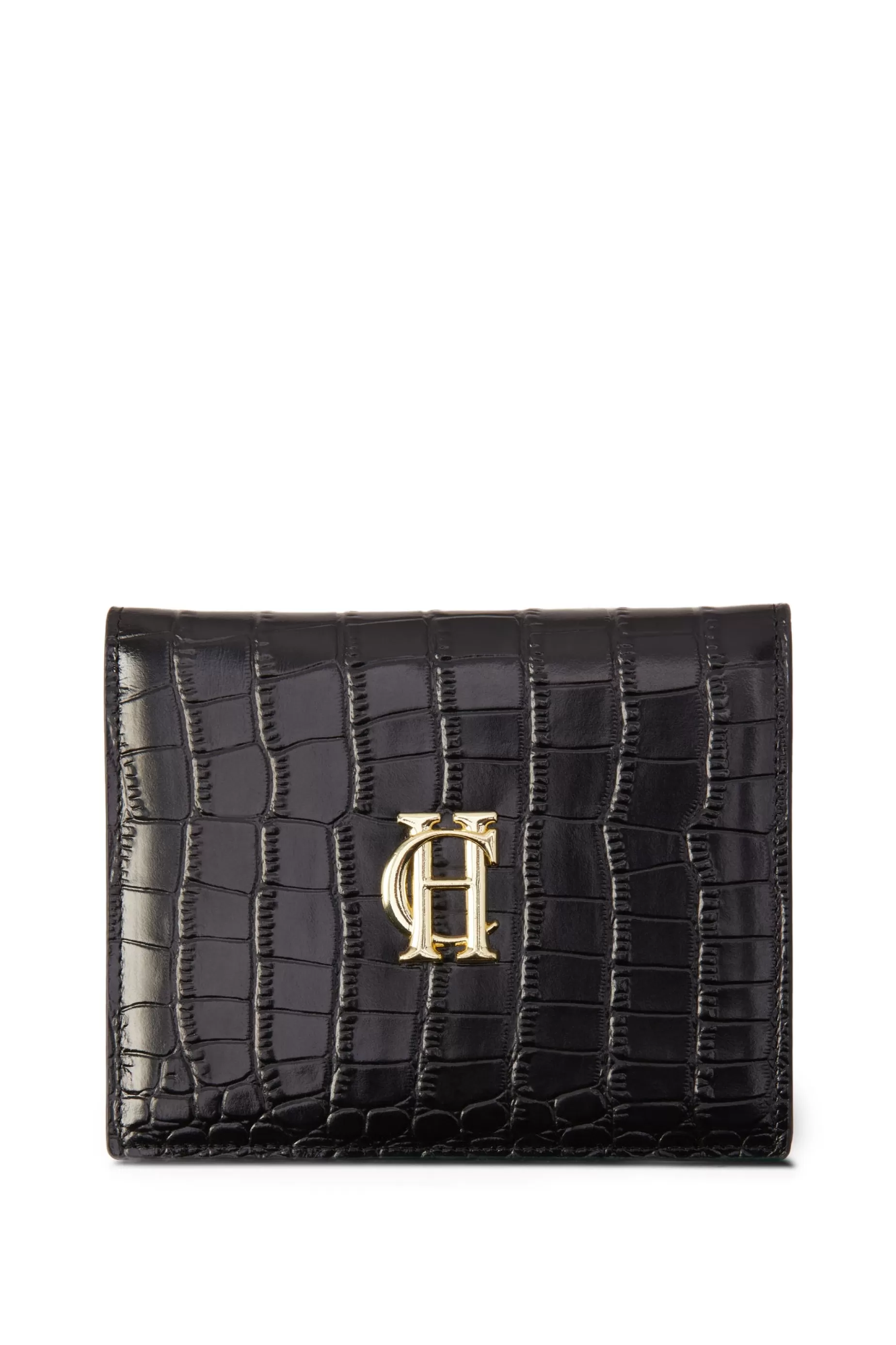 Holland Cooper The Perfect Gesture | Gifts For Him>Chelsea Wallet Black Croc