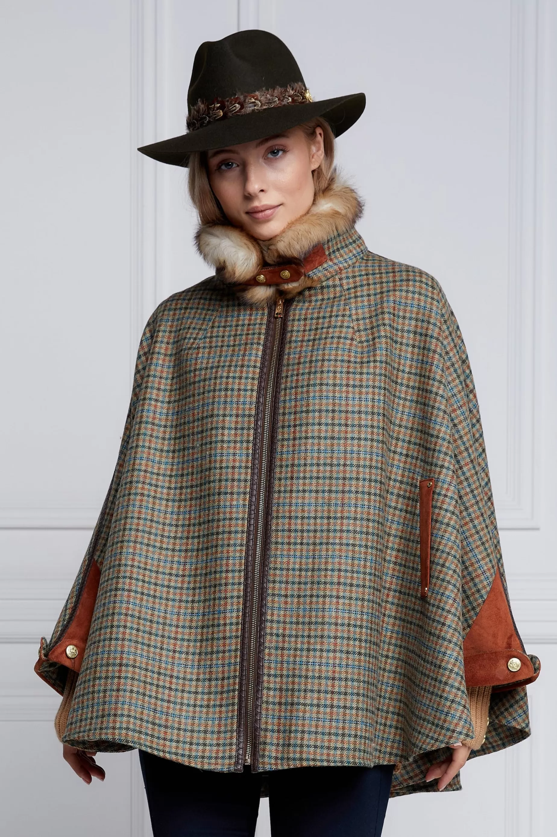 Holland Cooper Capes>Chiltern Cape Bredon Tweed