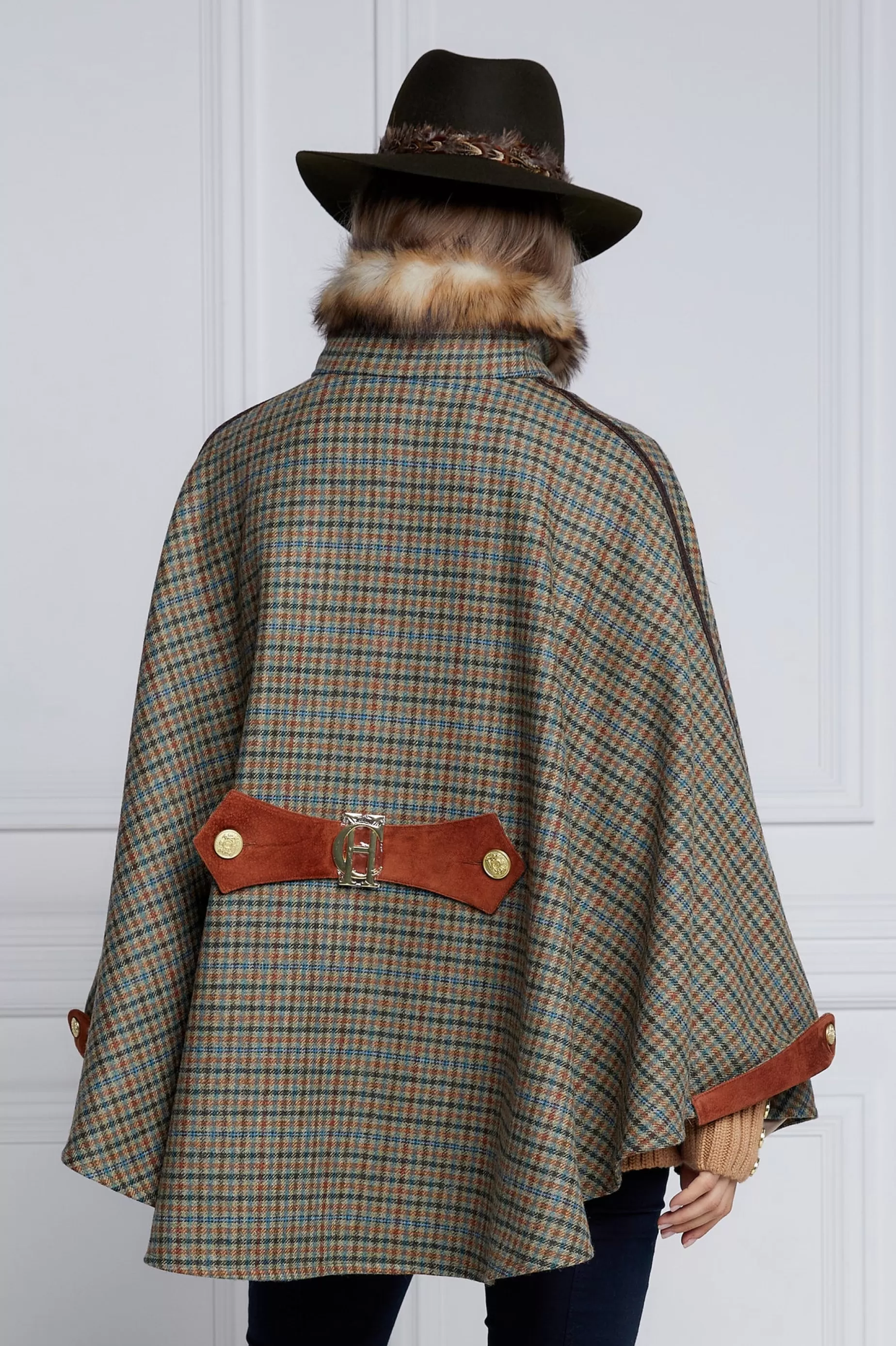 Holland Cooper Capes>Chiltern Cape Bredon Tweed