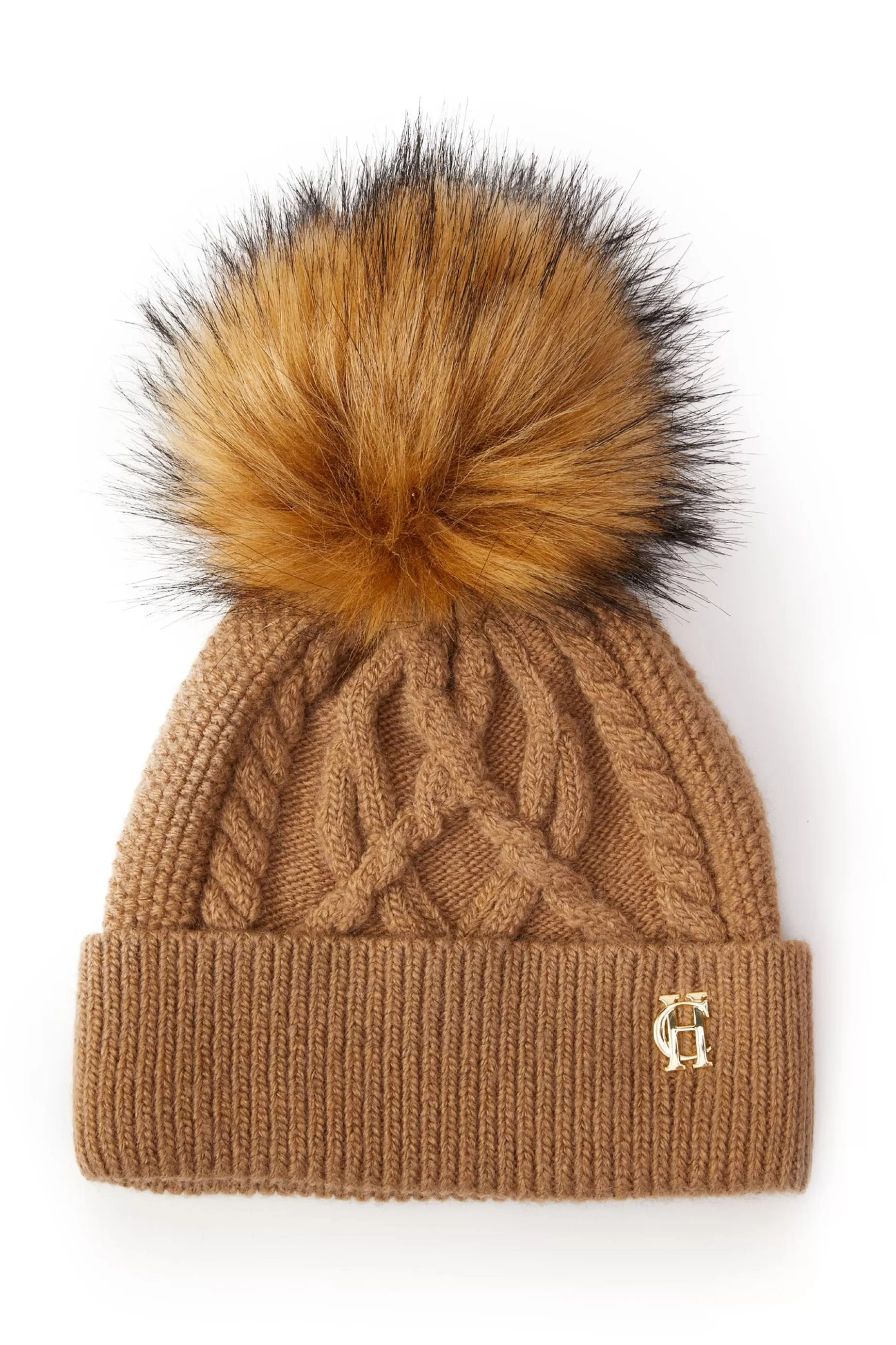 Holland Cooper Hats & Headbands | Hats & Headbands>Cortina Bobble Hat Caramel