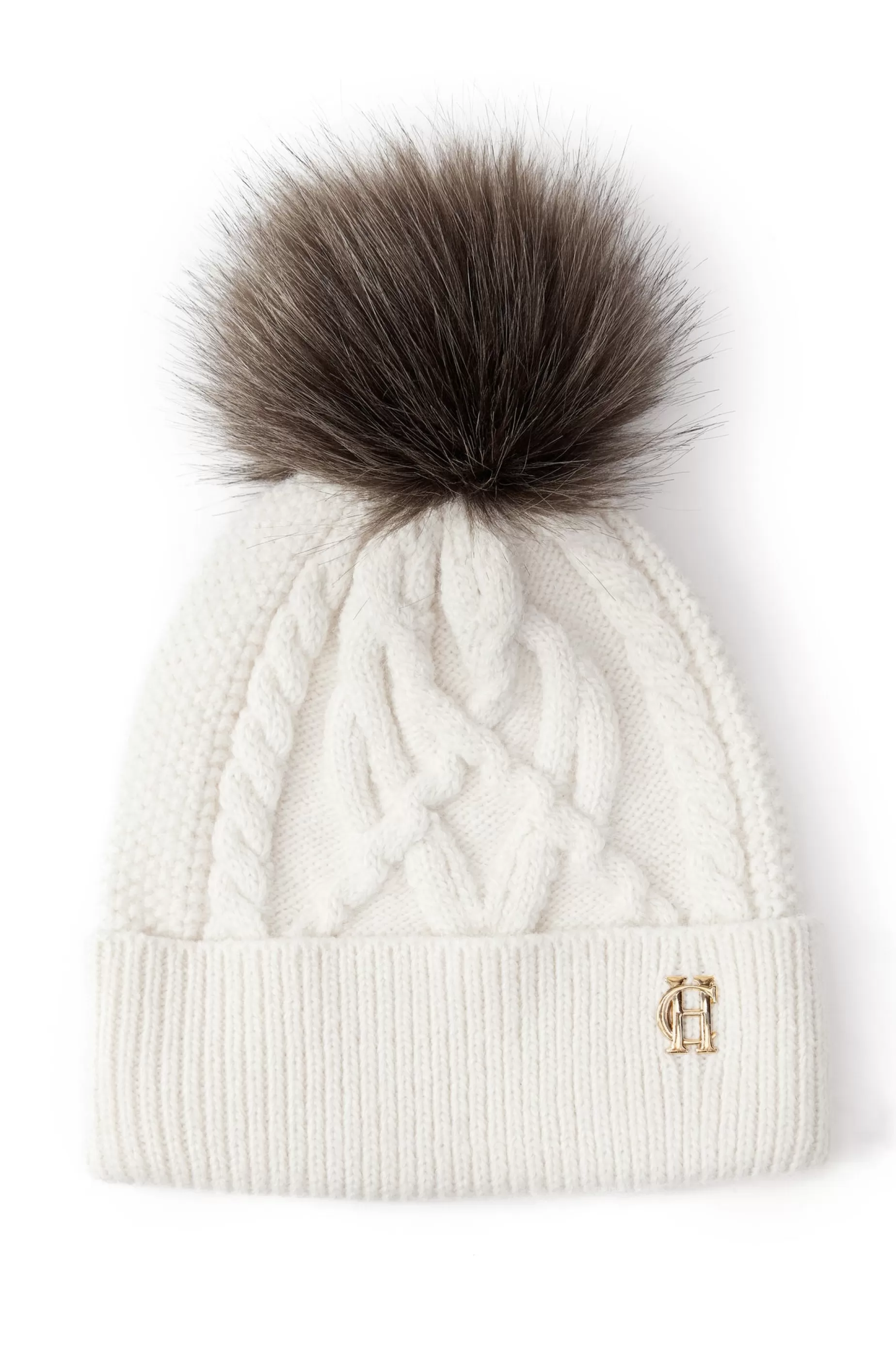 Holland Cooper Hats & Headbands | Hats & Headbands>Cortina Bobble Hat Cream