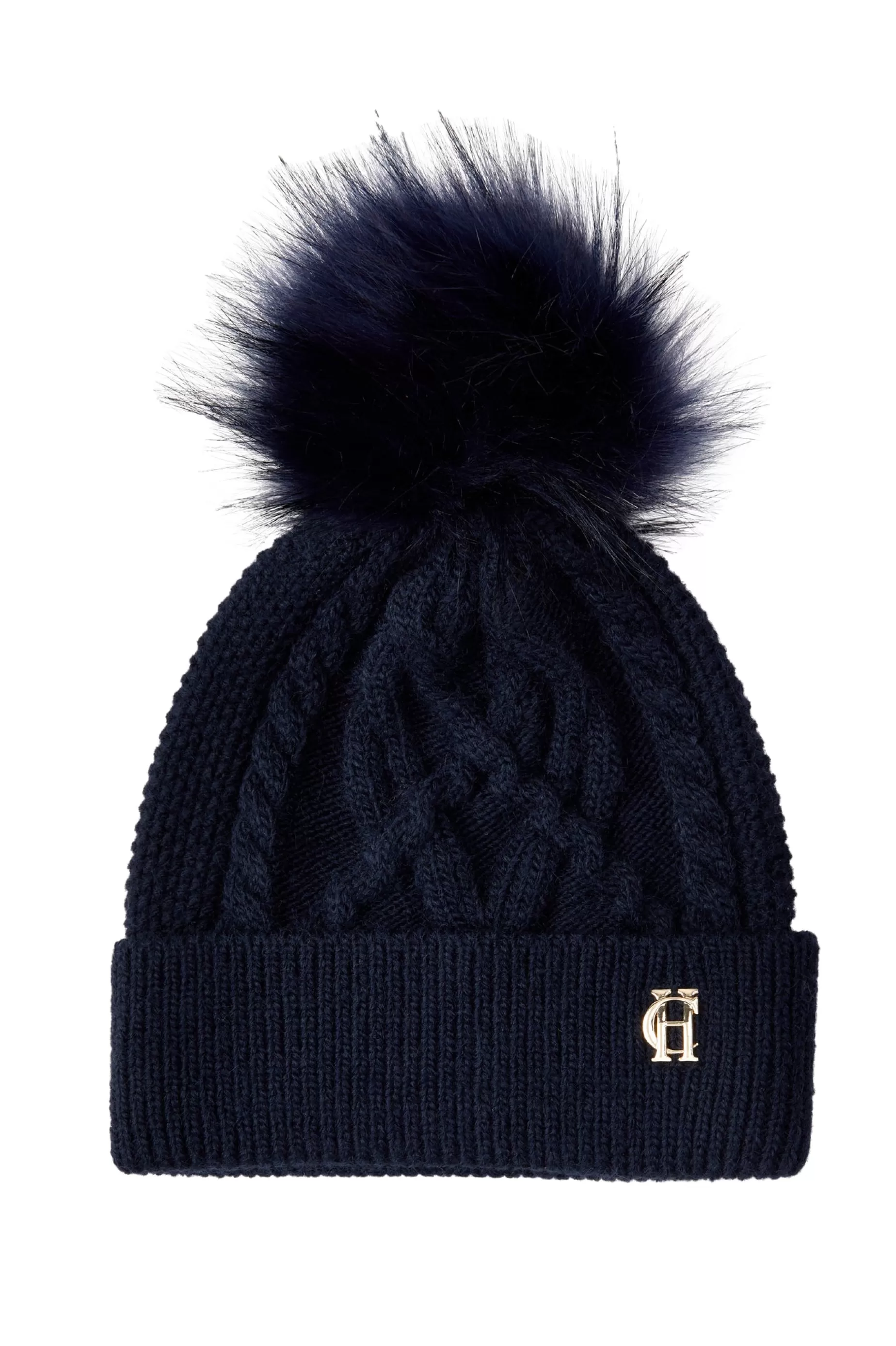 Holland Cooper Hats & Headbands | Hats & Headbands>Cortina Bobble Hat Ink Navy