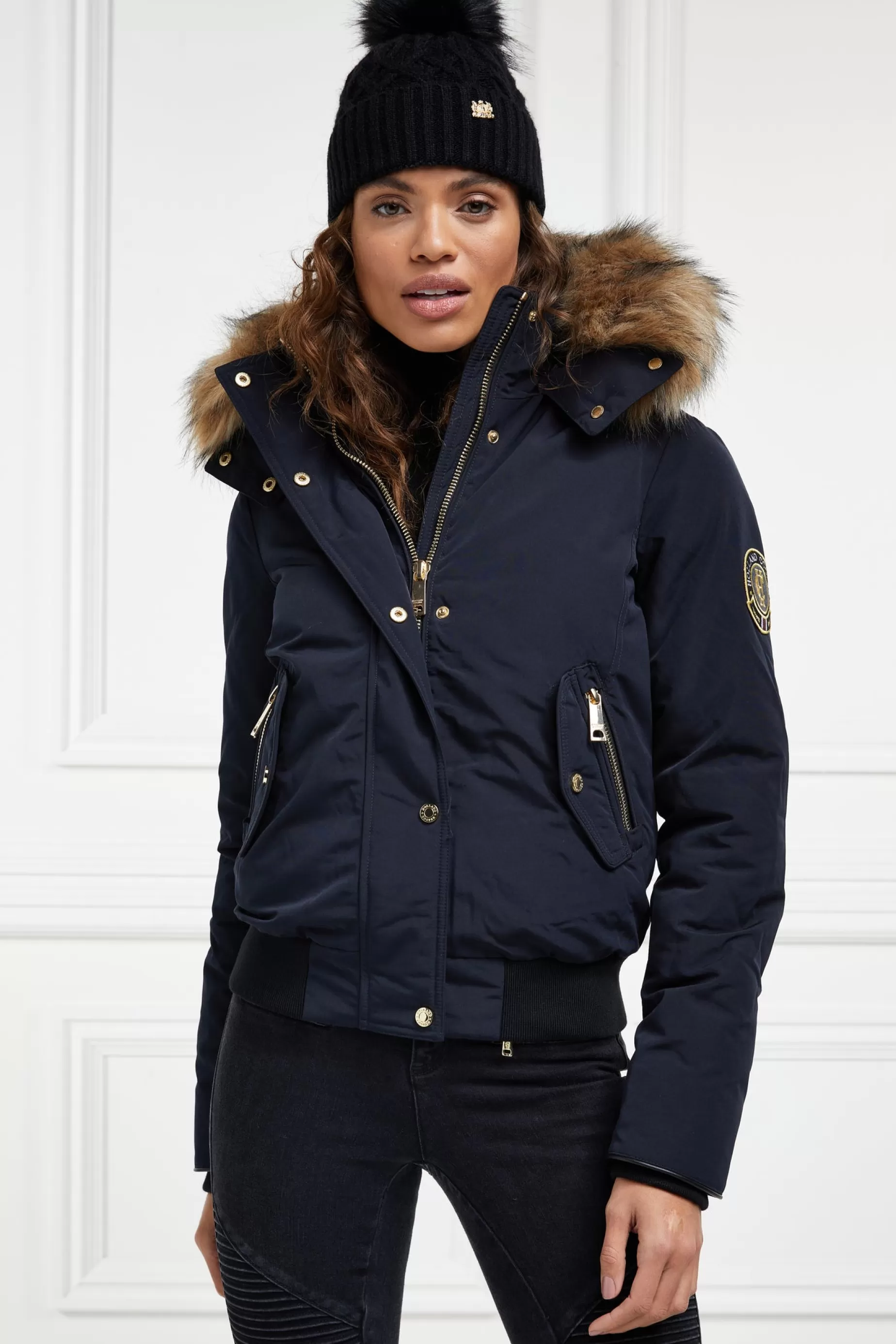 Holland Cooper Coats>Cortina Bomber Ink Navy