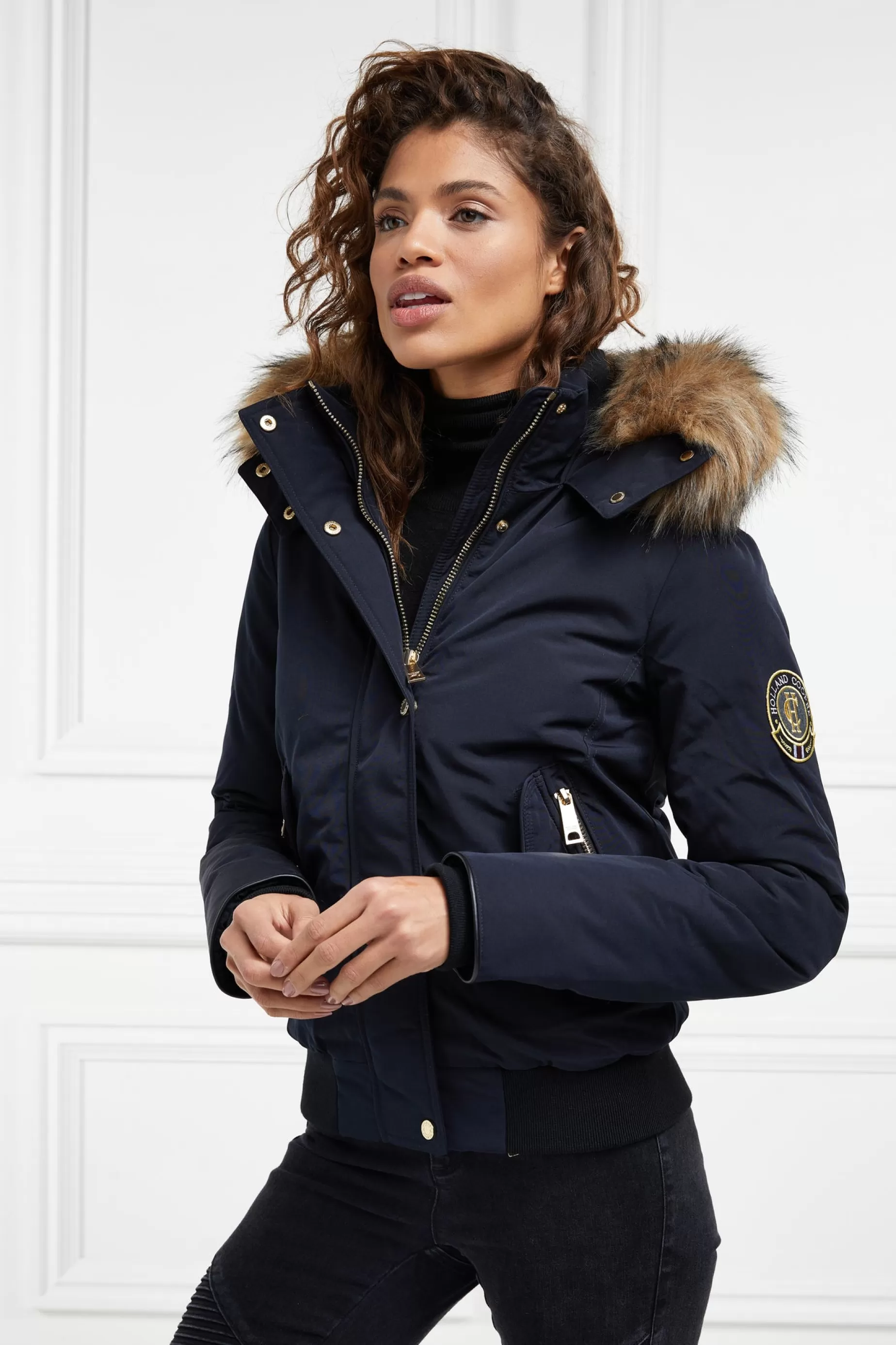 Holland Cooper Coats>Cortina Bomber Ink Navy