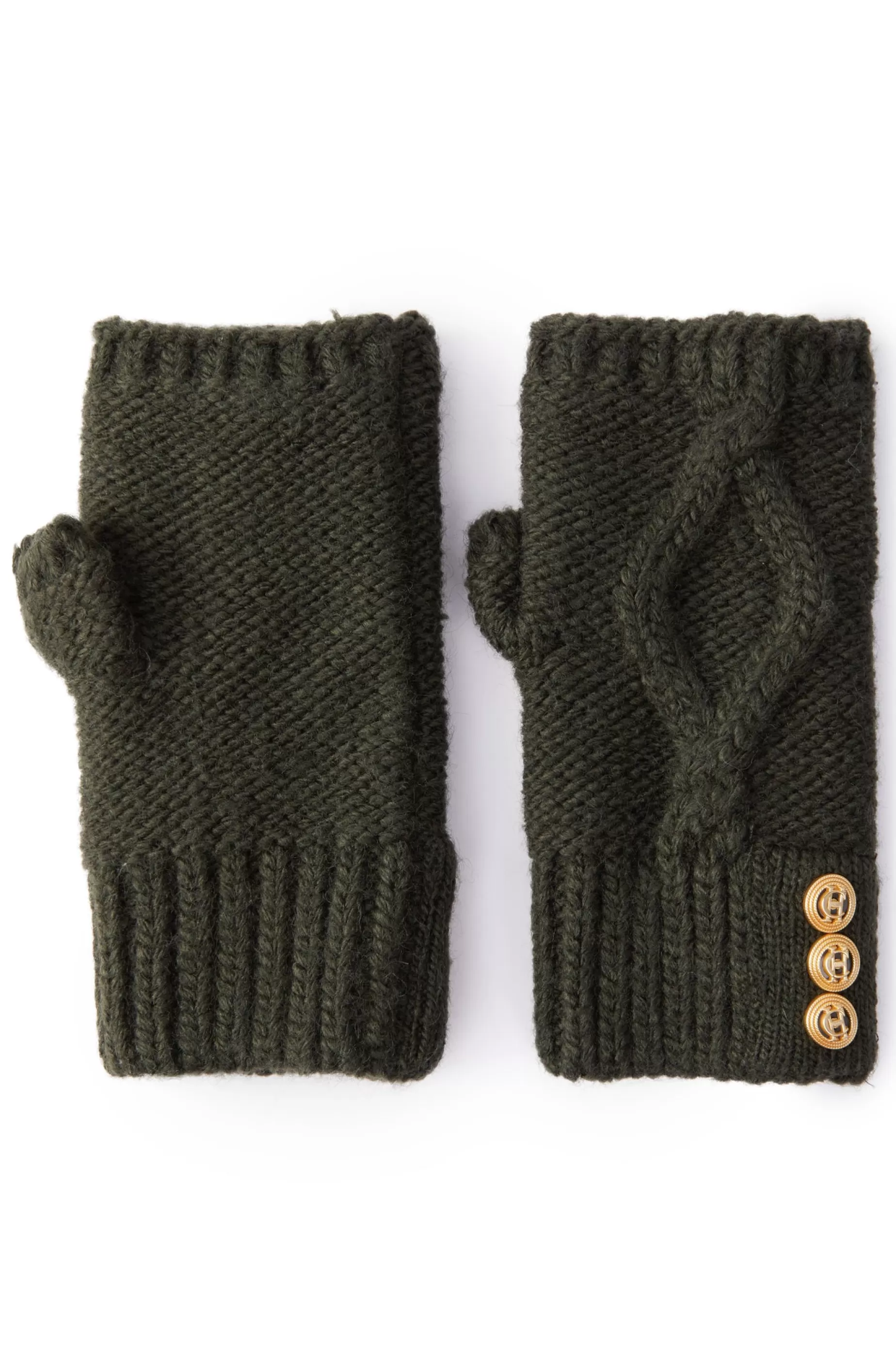 Holland Cooper The Perfect Gesture | Accessories>Cortina Fingerless Gloves Fern Green