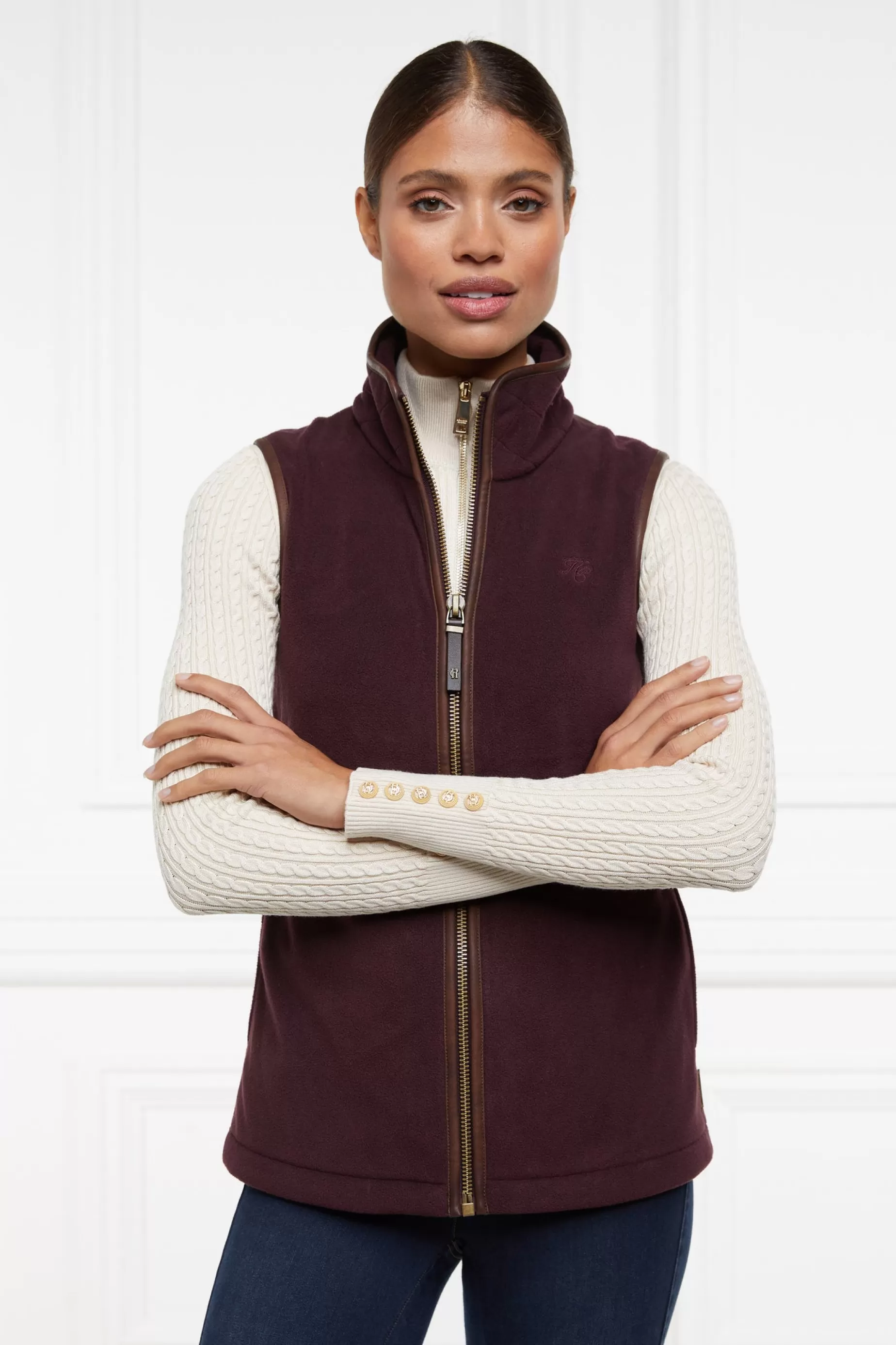 Holland Cooper Gifts For Her | Gilets>Country Fleece Gilet Mulberry