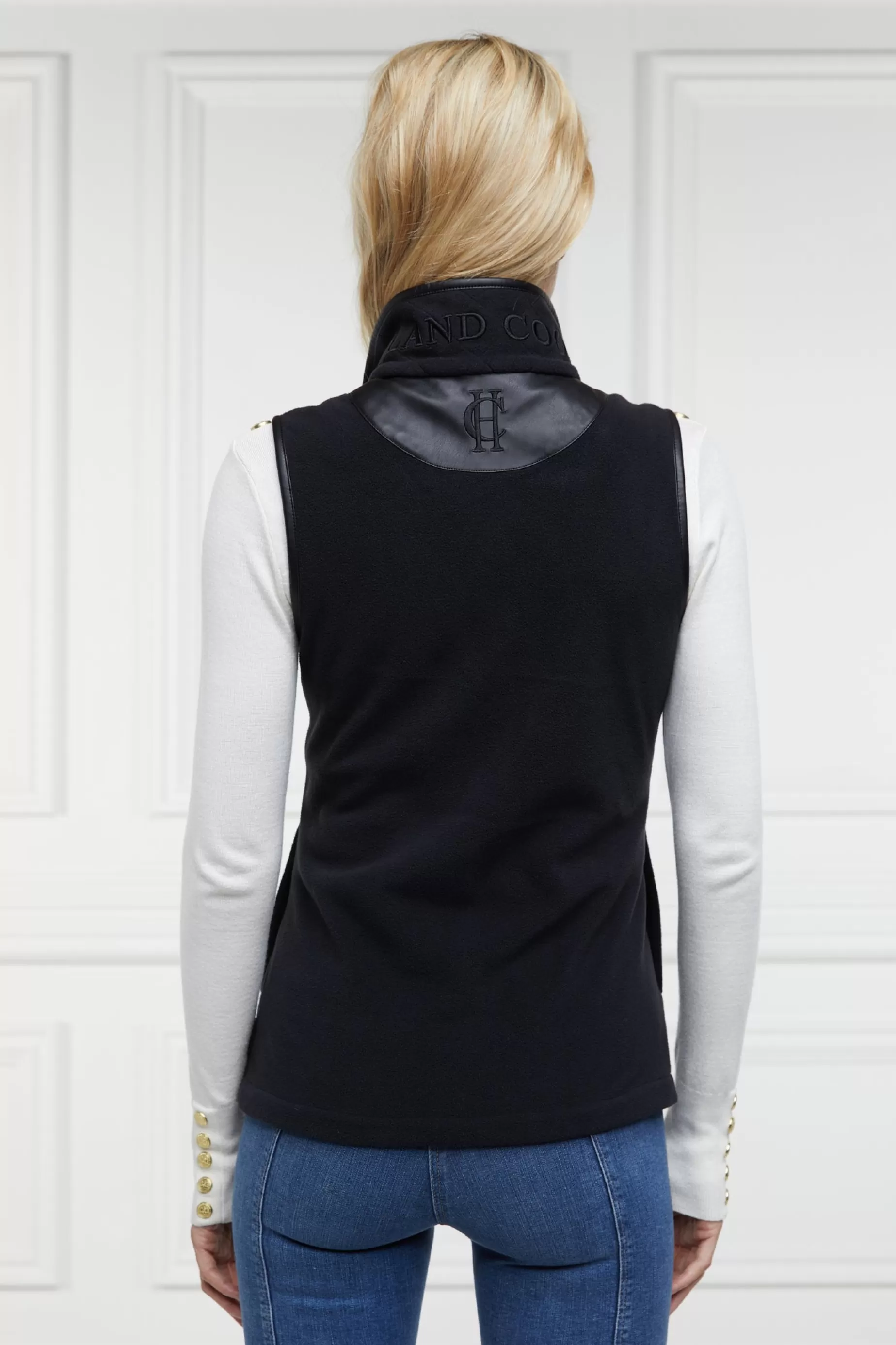 Holland Cooper Gilets | Shop By Product>Country Fleece Gilet Black