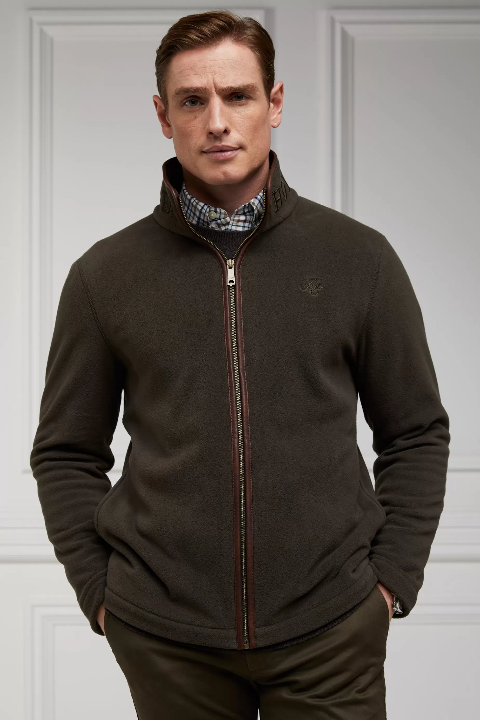 Holland Cooper Gifts For Him | Fleeces>Country Fleece Jacket Khaki