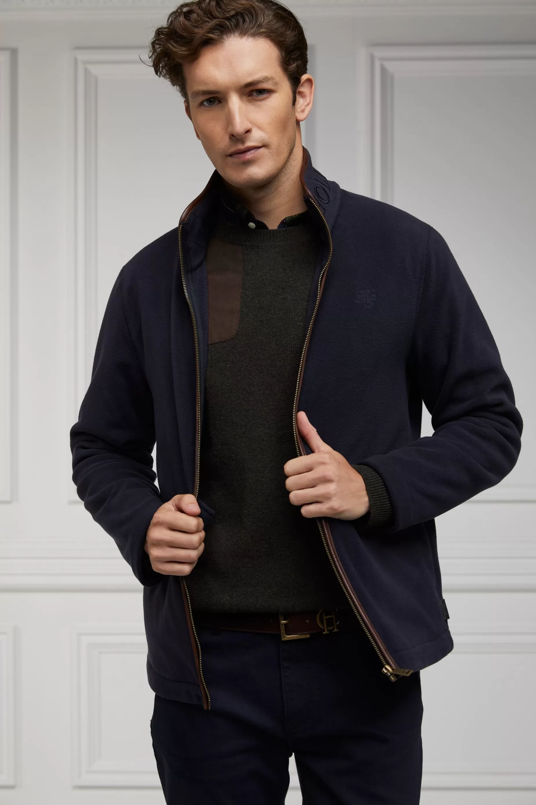 Holland Cooper Shop By Product | Wardrobe Staples>Country Fleece Jacket Ink Navy