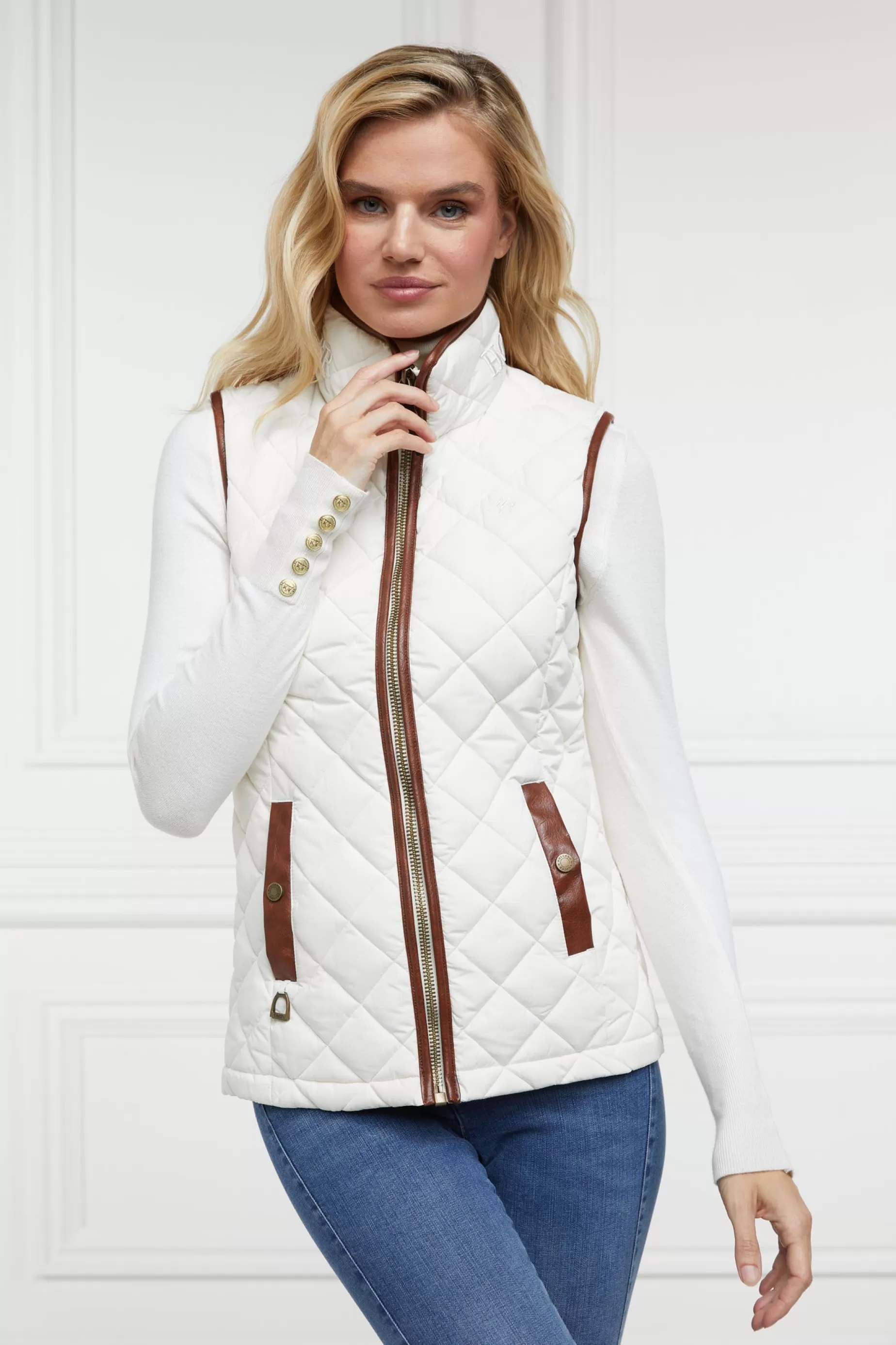 Holland Cooper Seasonal Inspiration | Gilets>Country Quilted Gilet Cream