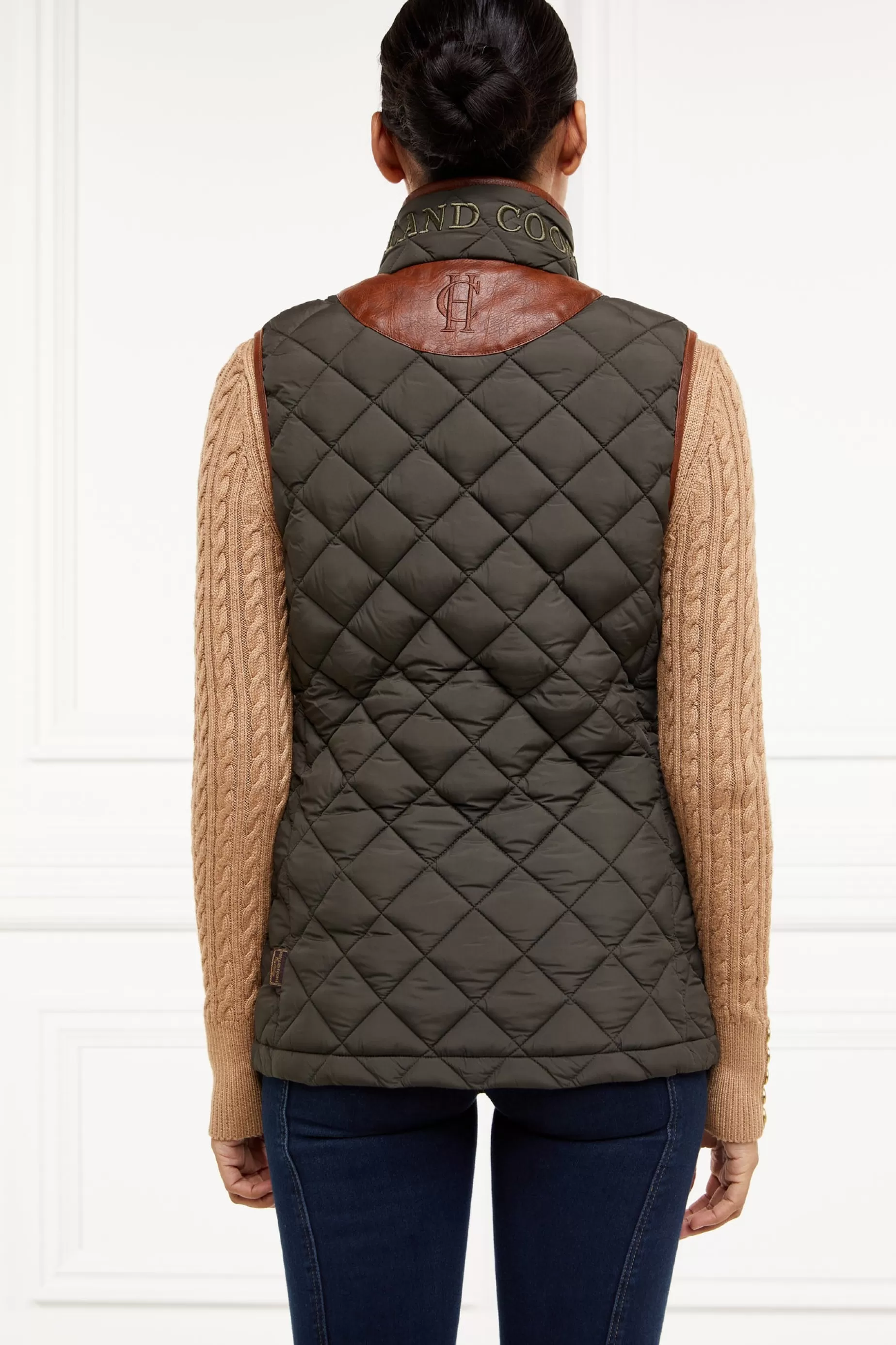 Holland Cooper Gilets | Country Collection>Country Quilted Gilet Heritage Khaki