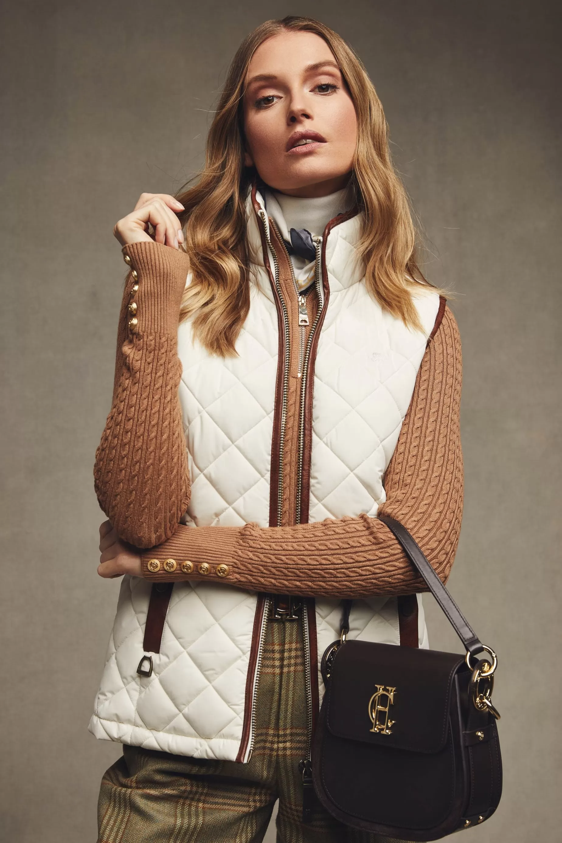 Holland Cooper Seasonal Inspiration | Gilets>Country Quilted Gilet Cream