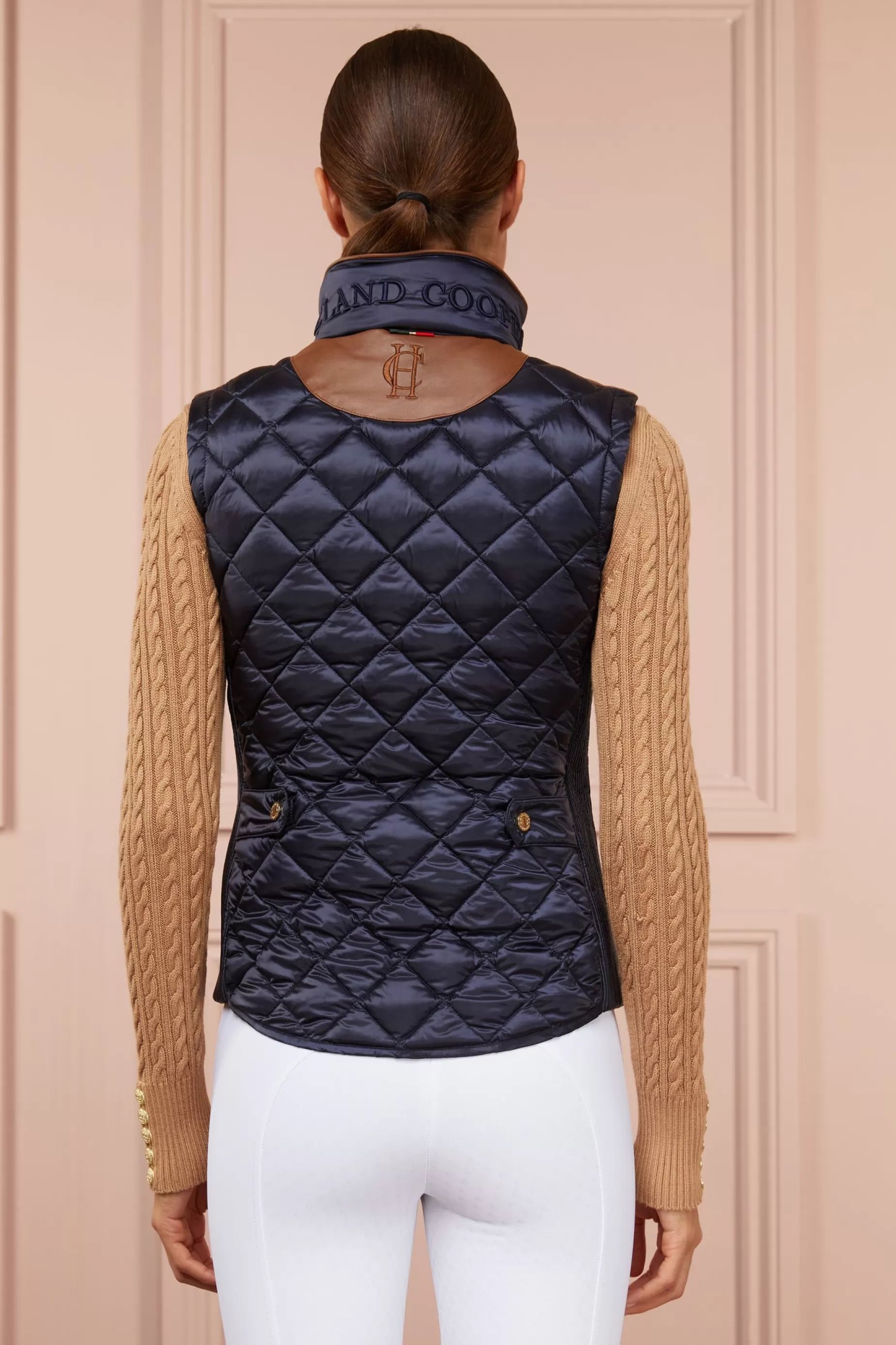 Holland Cooper Gilets | Shop By Product>Diamond Quilt Classic Gilet Ink Navy