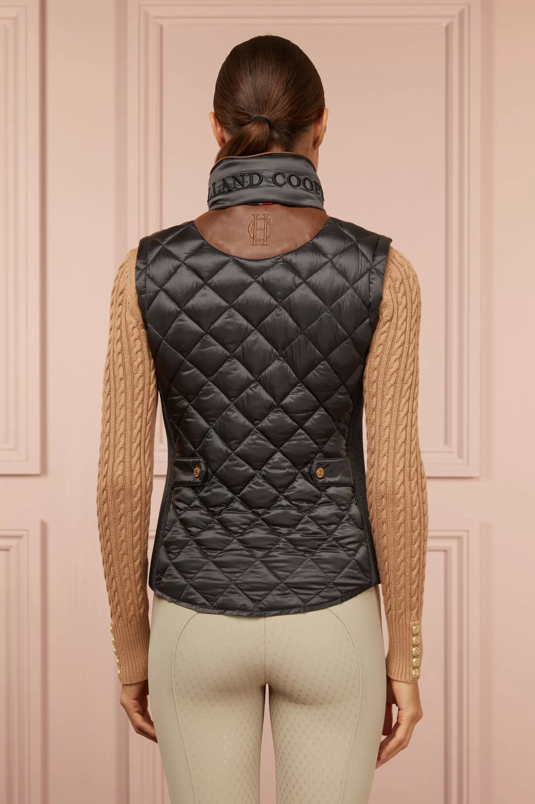 Holland Cooper Shop By Product | Gilets>Diamond Quilt Classic Gilet Khaki