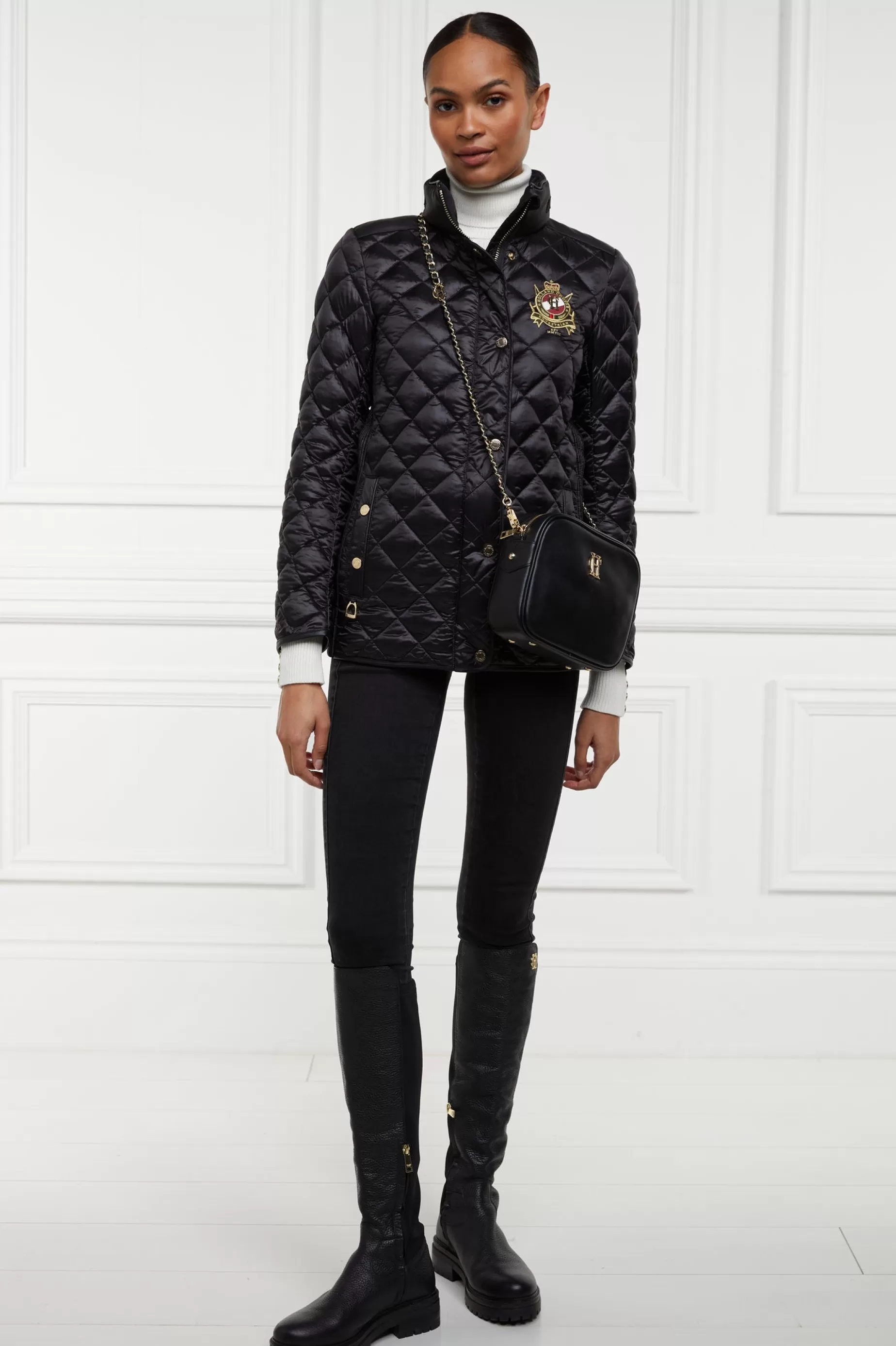 Holland Cooper Jackets>Diamond Quilt Classic Jacket Black