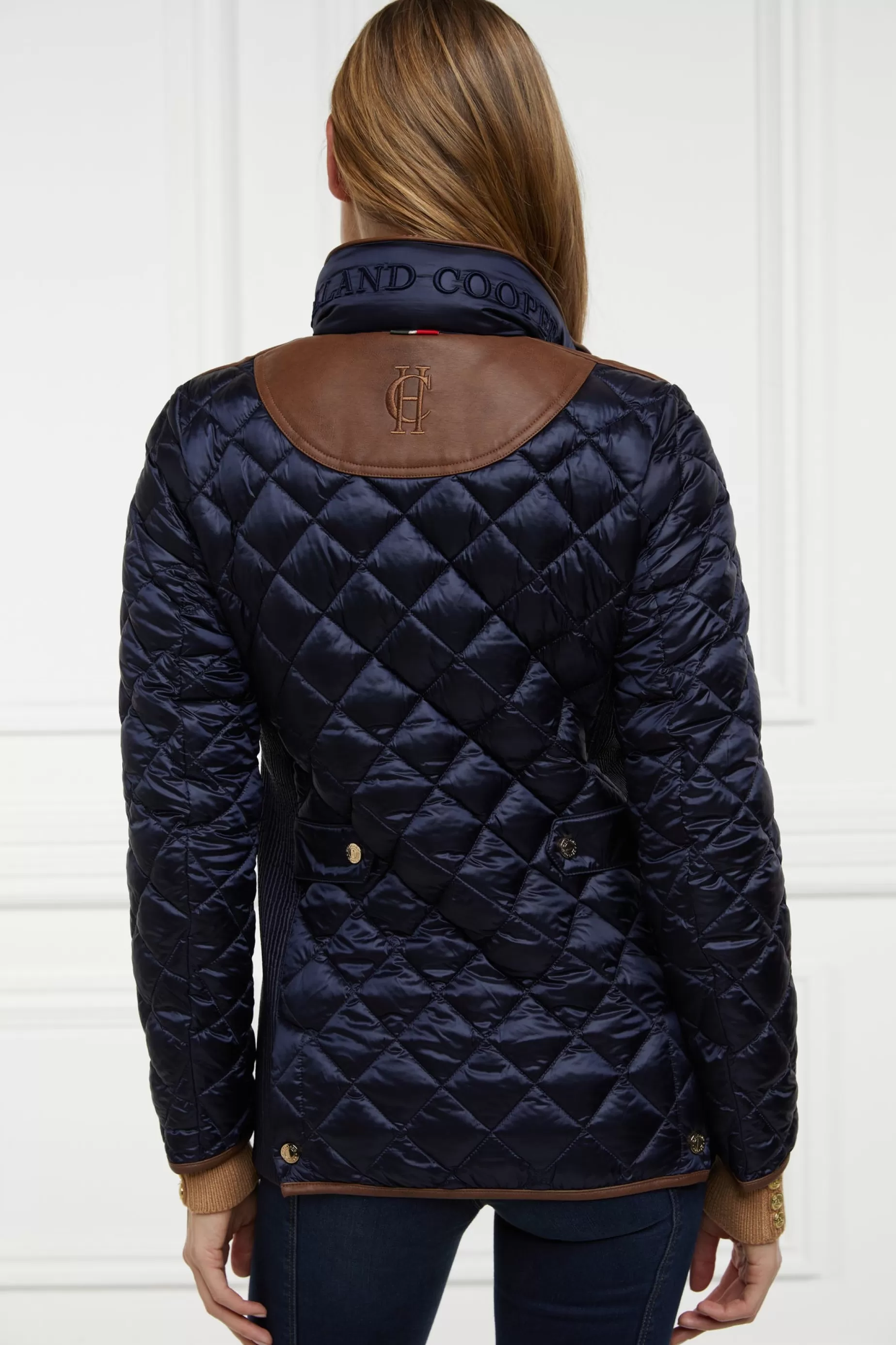 Holland Cooper Jackets>Diamond Quilt Classic Jacket Ink Navy