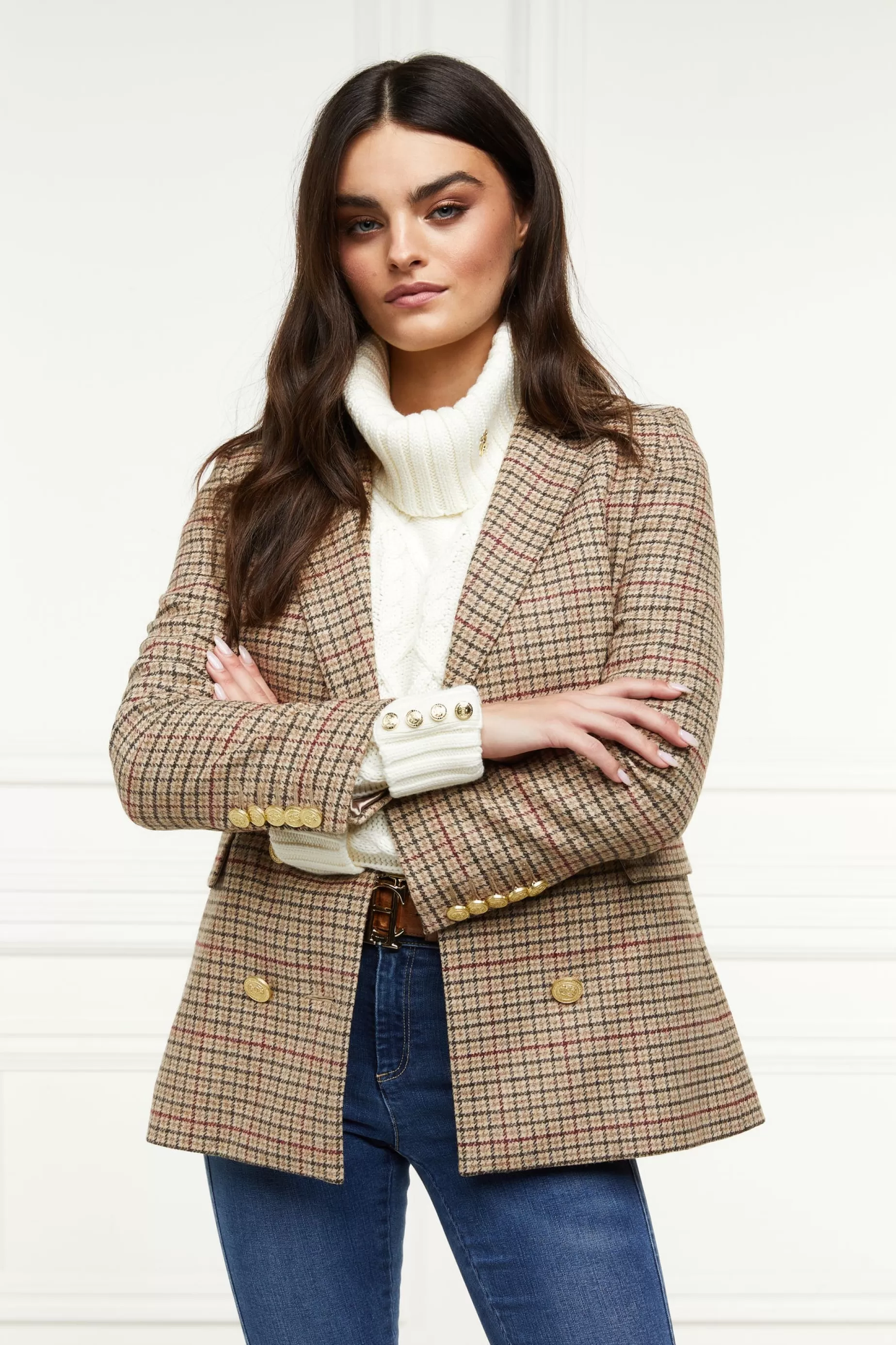 Holland Cooper Blazers | In Stock Tailoring>Double Breasted Blazer Charlton Tweed