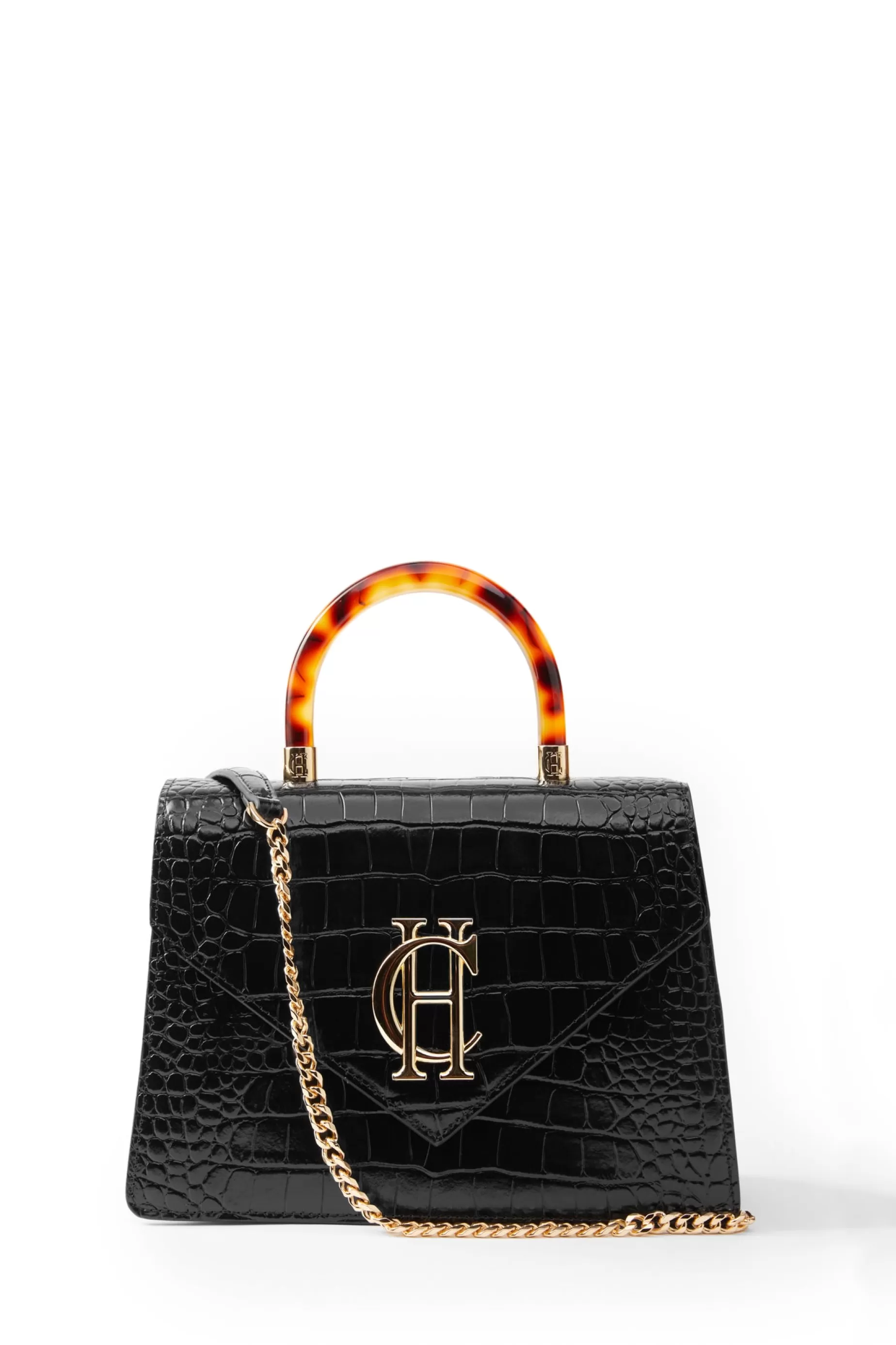 Holland Cooper Gifts For Her | Crossbody Bags>Dowdeswell Bag Black Croc