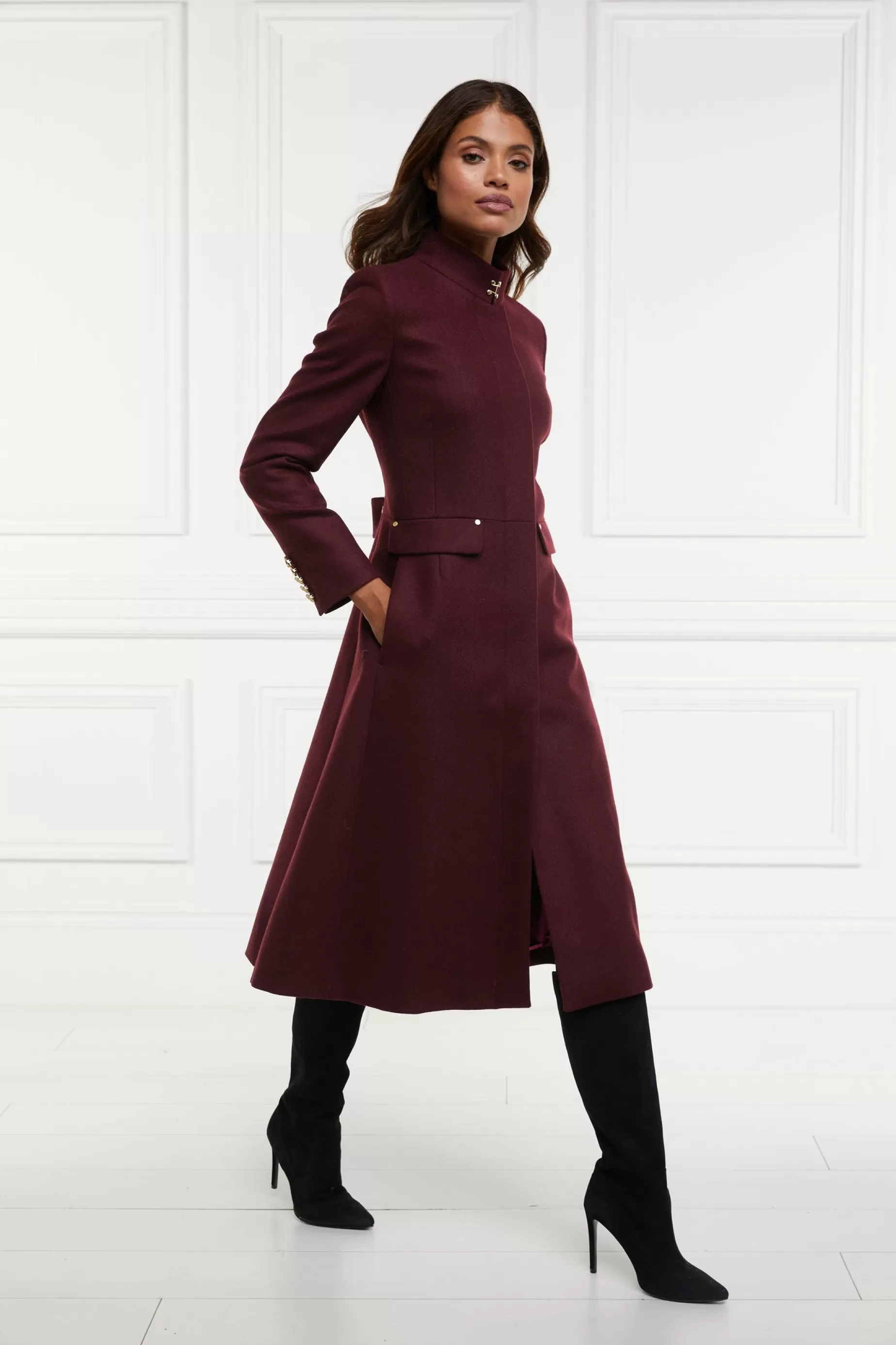 Holland Cooper Gifts For Her | In Stock Tailoring>Dowdeswell Coat Mulberry