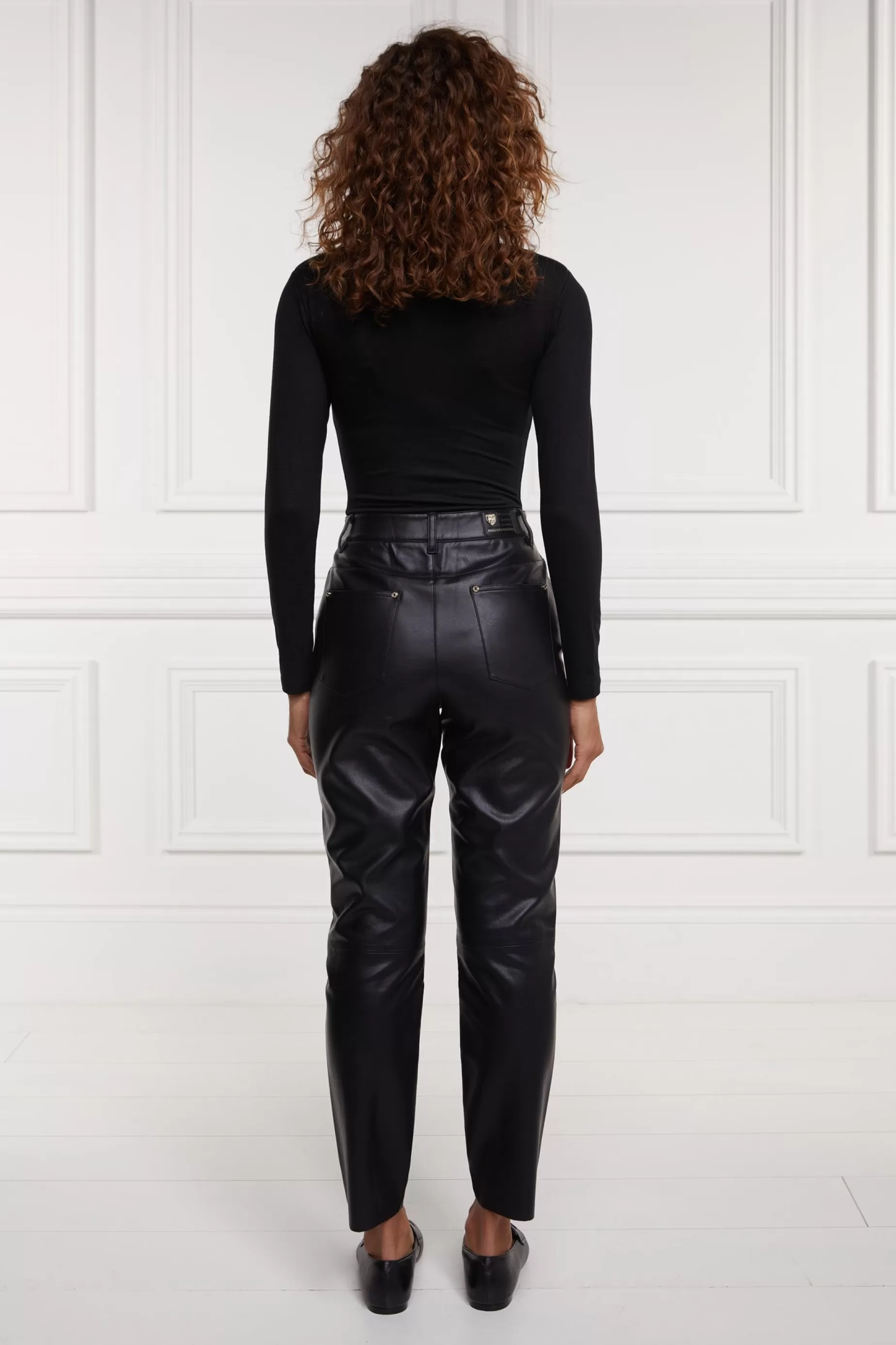 Holland Cooper Trousers>Dunwick Faux Leather Pant Black